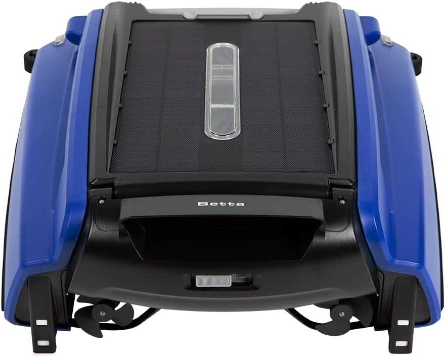 Betta SE Solar Powered Automatic Robotic Pool Surface Skimmer Cleaner with 30-Hour Continuous Cleaning Battery Power and Re-Engineered Twin Salt Chlorine Tolerant Motors (Blue)