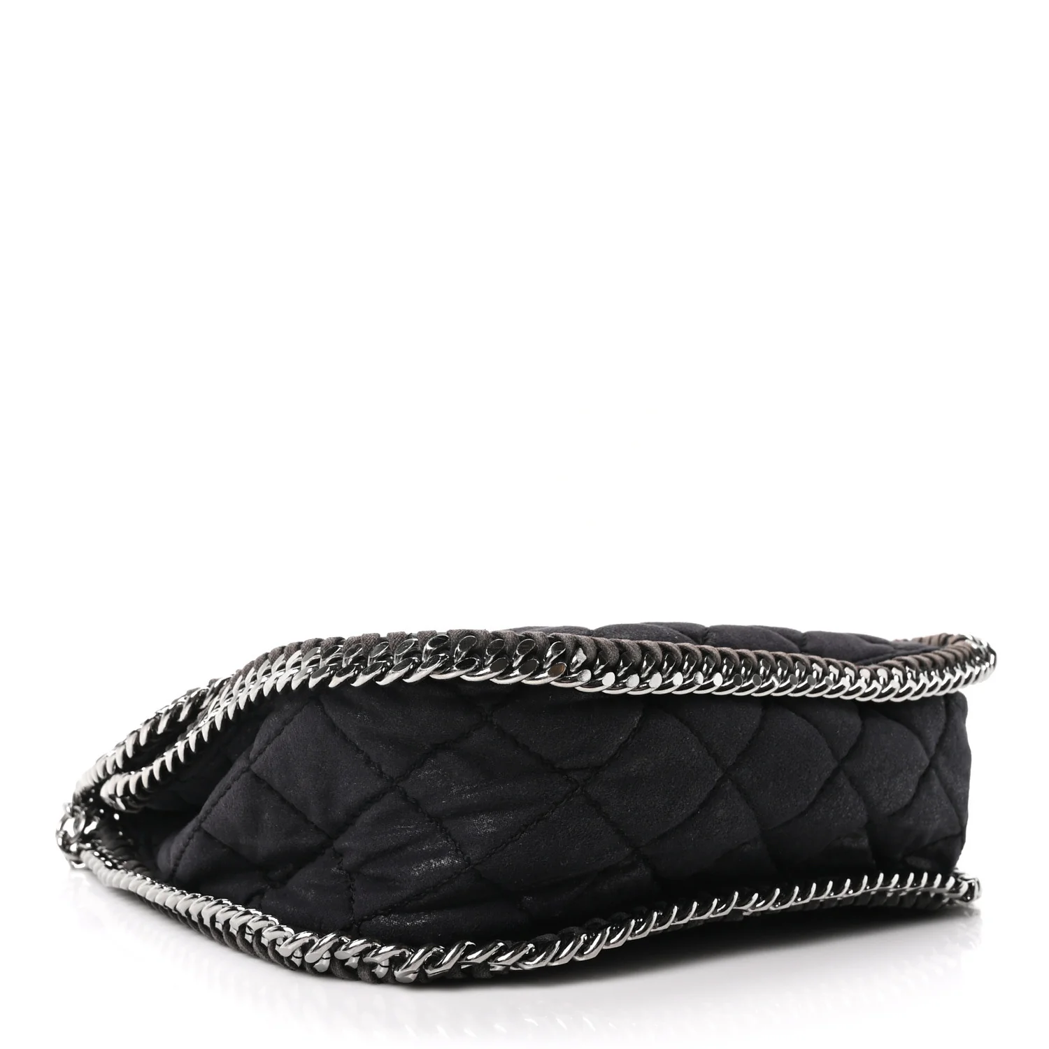 Shaggy Deer Quilted Falabella Shoulder Bag Black