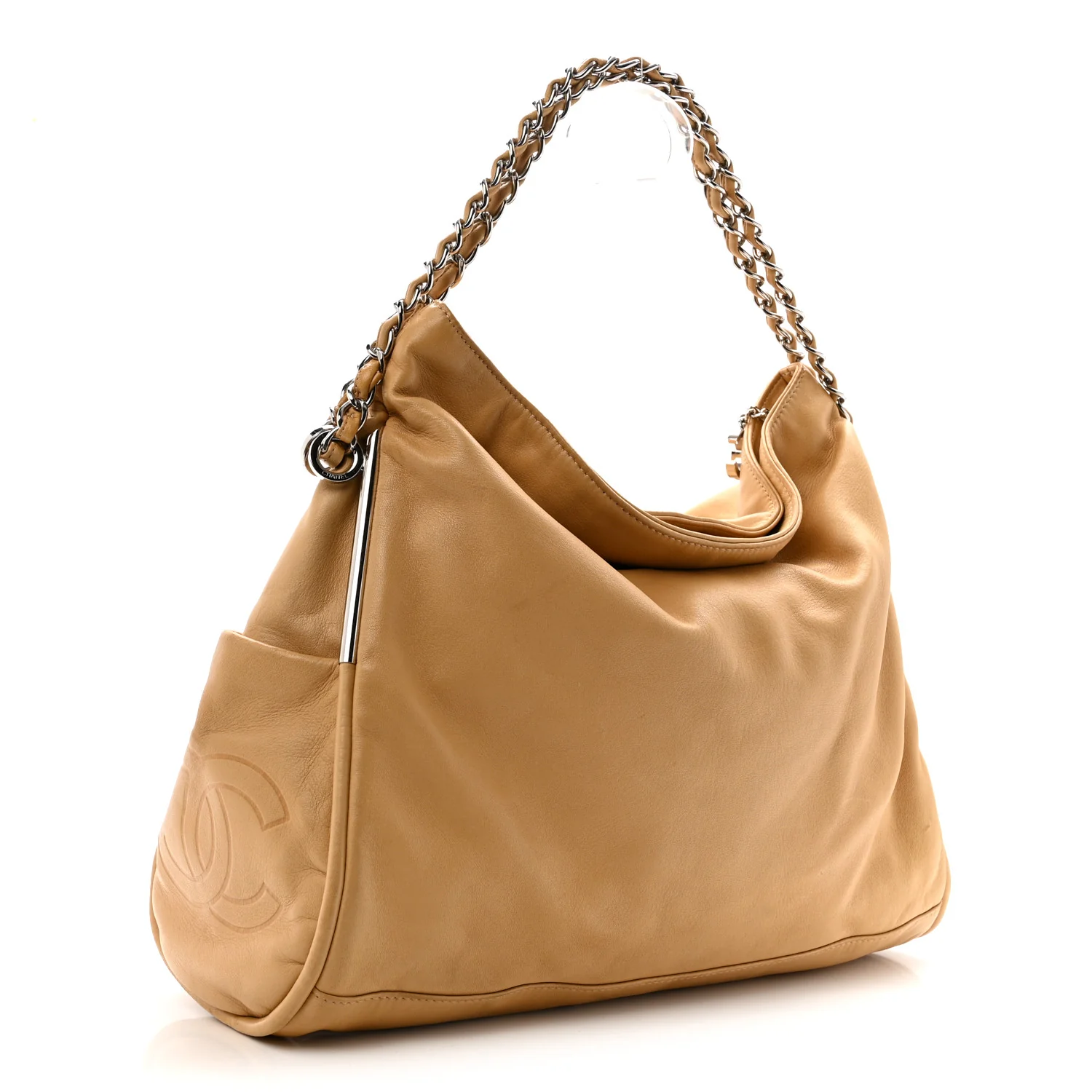 Lambskin Large Ultimate Soft Tote Beige