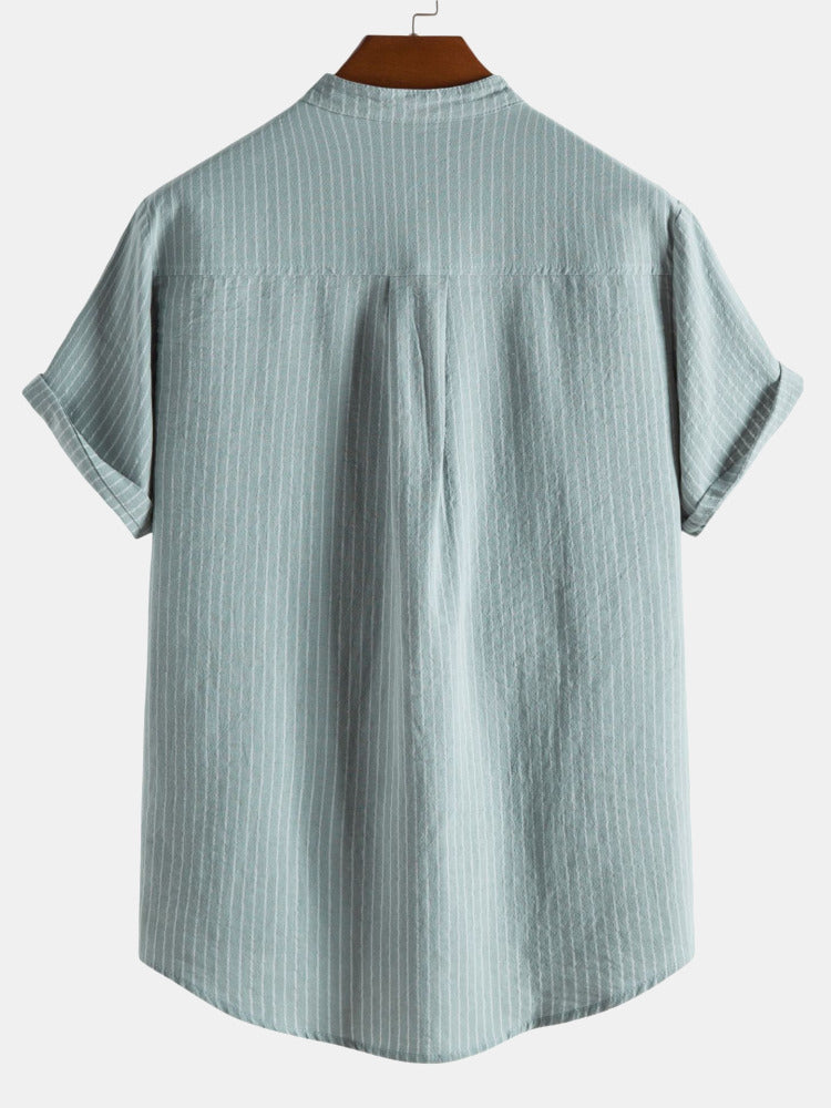 Chemises Henley rayées pour homme