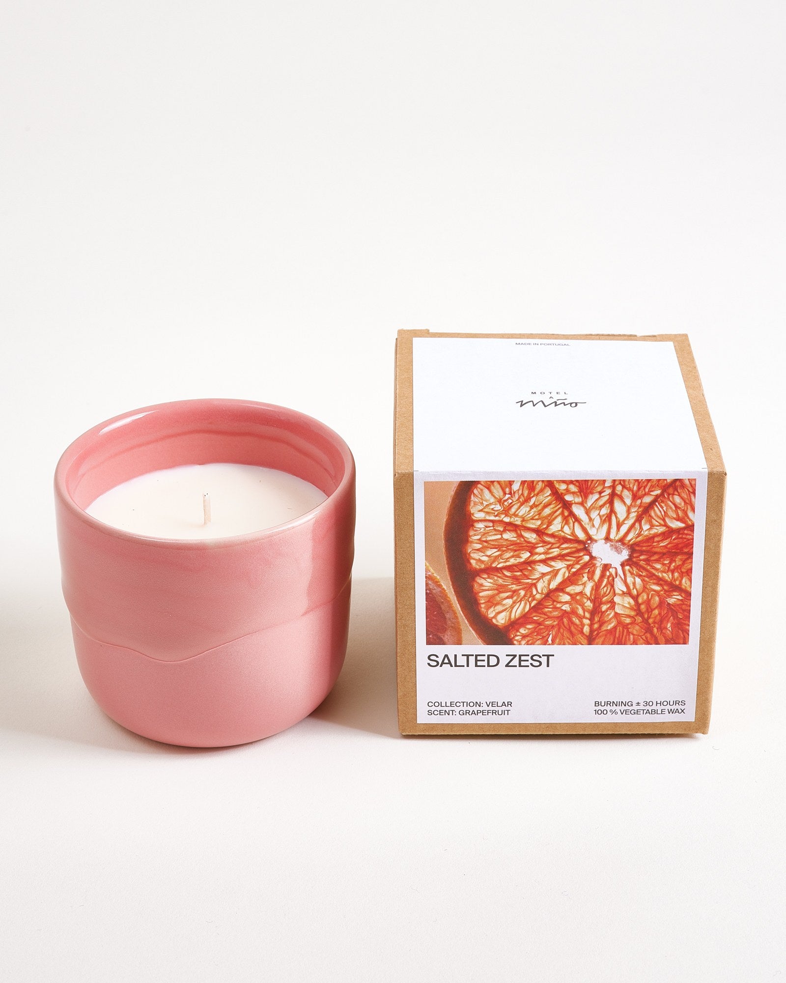 VELAR SCENTED CANDLE SALTED ZEST PINK