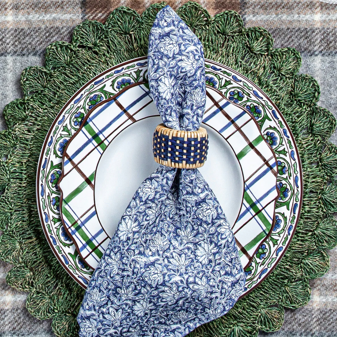 Macrame Placemat -Green