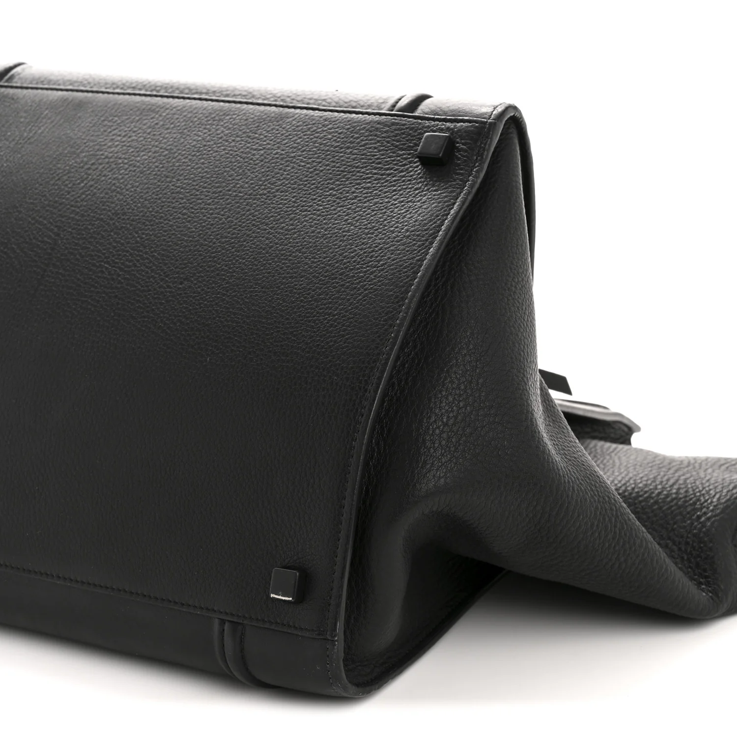 Grained Calfskin Medium Phantom Luggage Black