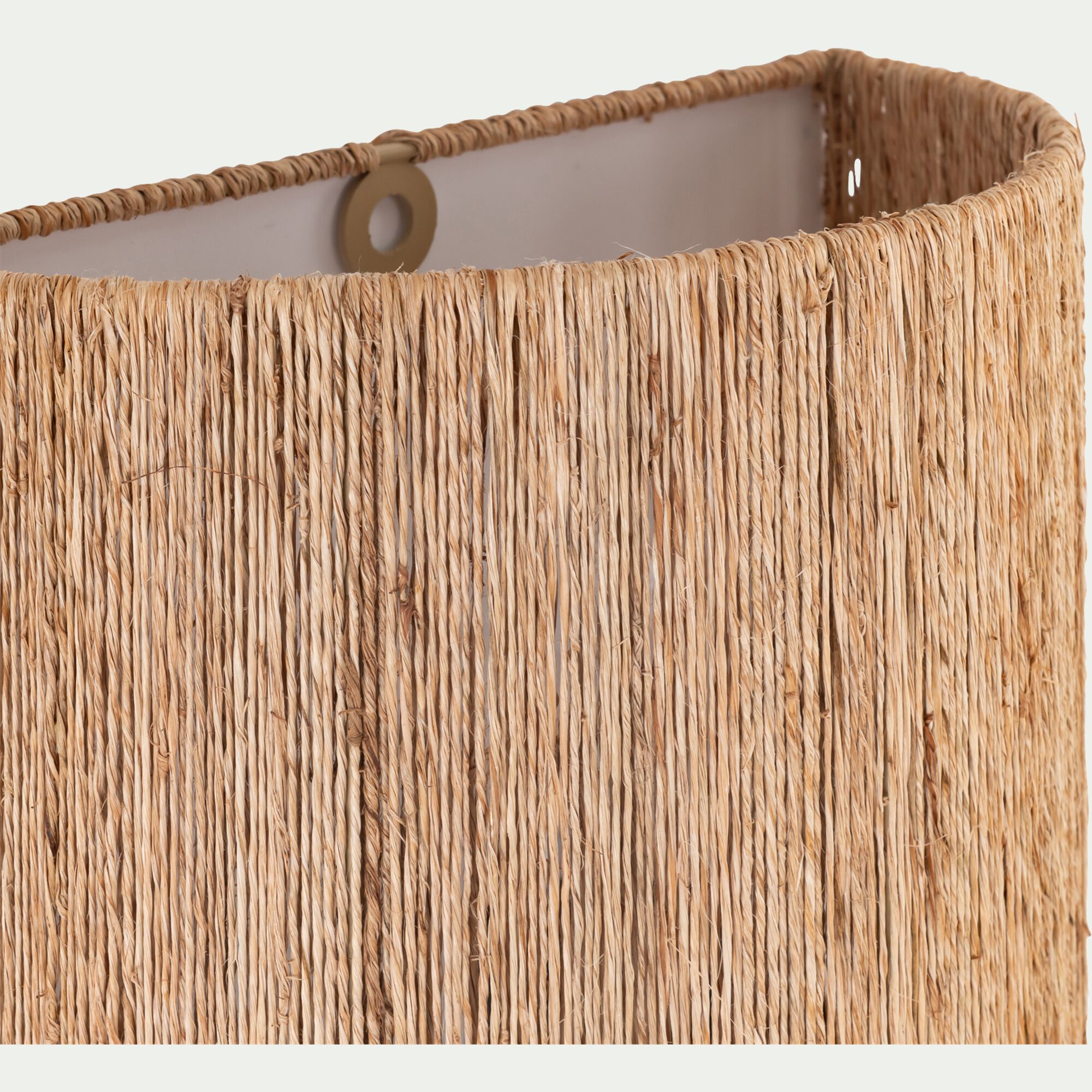 LENZO - Abat-jour applique en jute H20cm - naturel