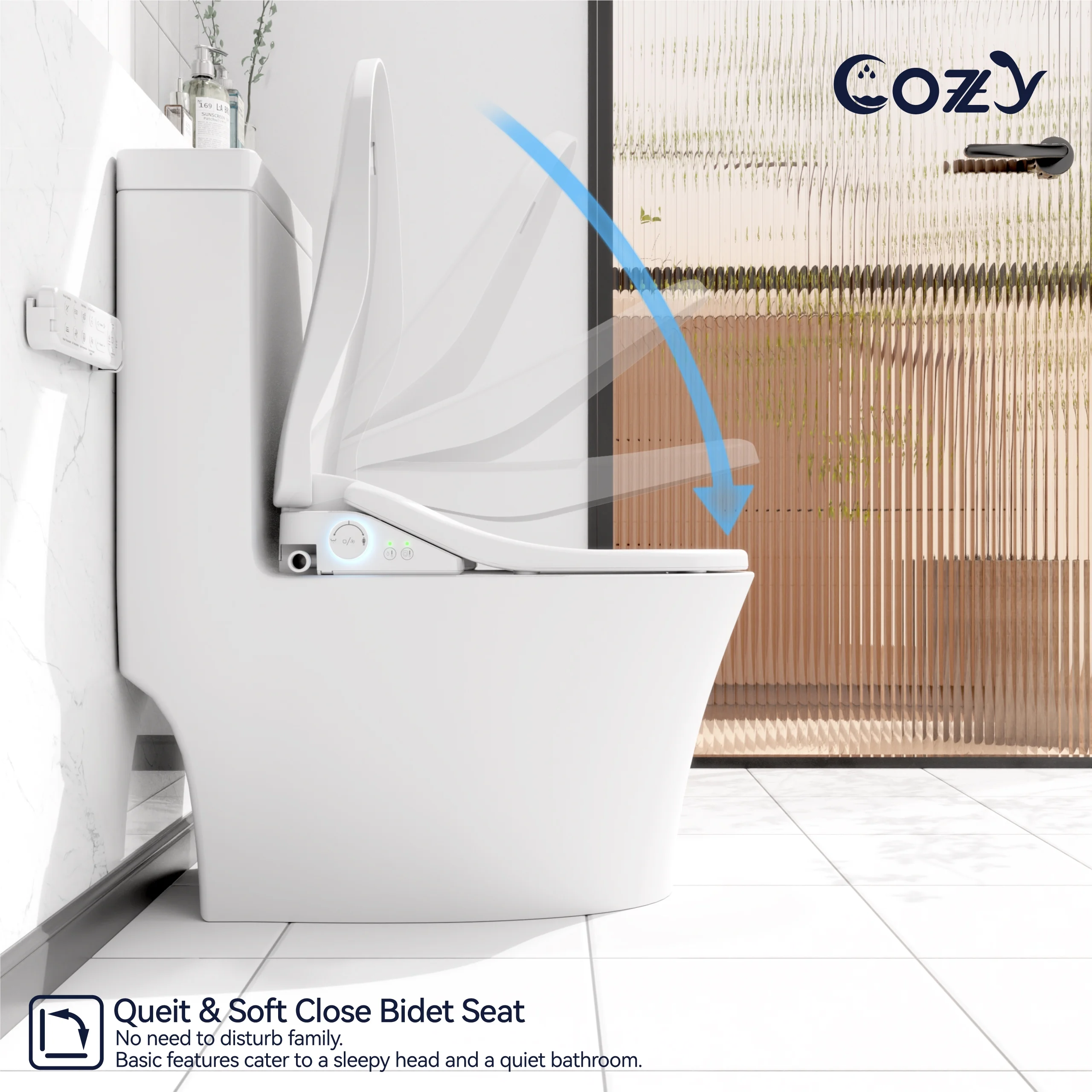 Electric Bidet Toilet Seat, 15.4 x 19.9 Inch, Adjustable Bidet Toilet Seats - Image 9