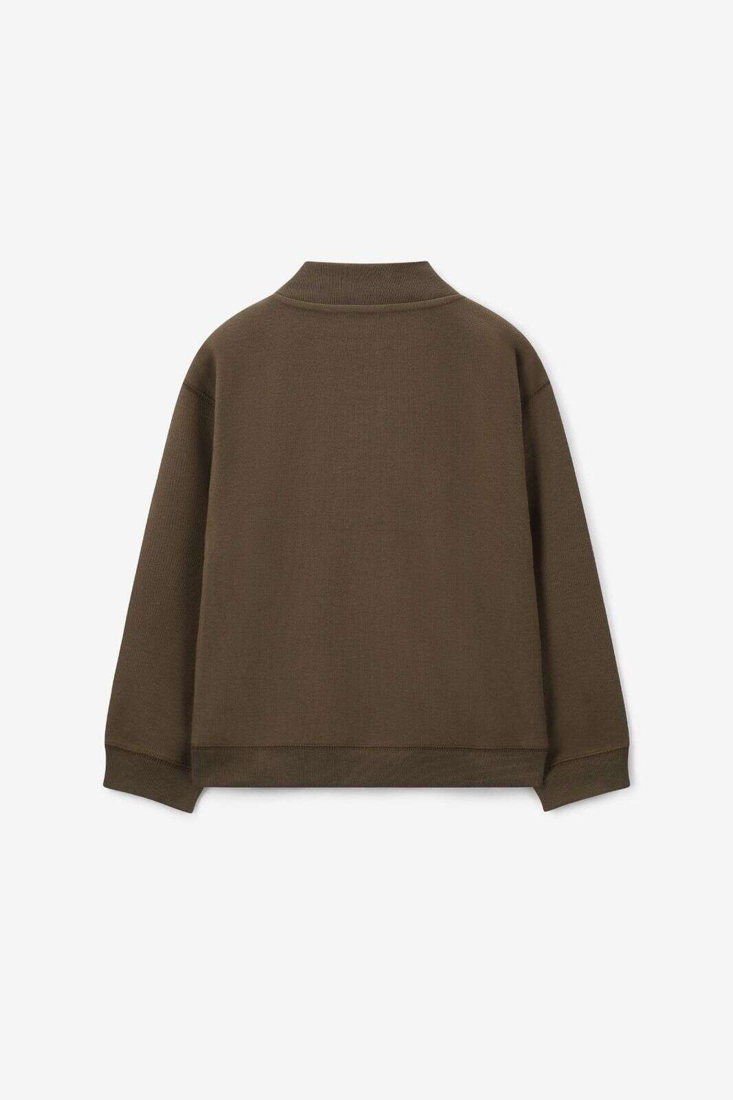 Donkergroene sweater met rits