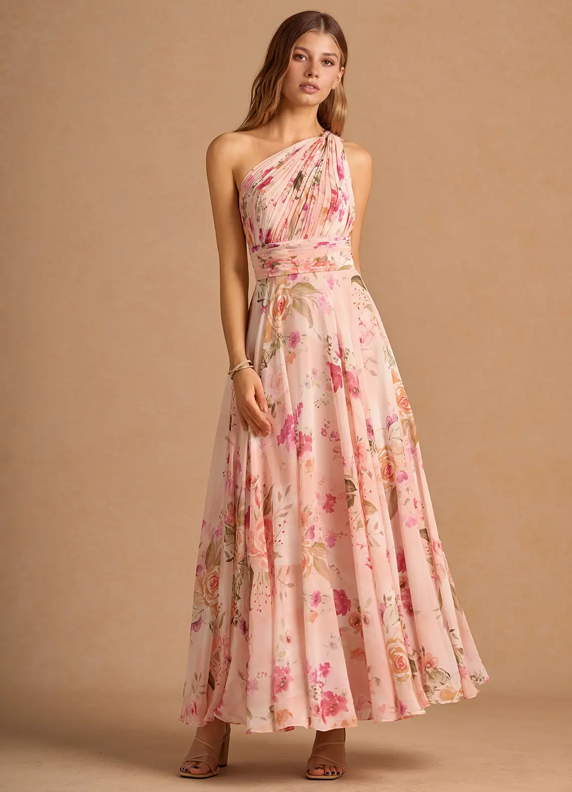 Noelle Abstract Bouquet Floral Maxi Dress