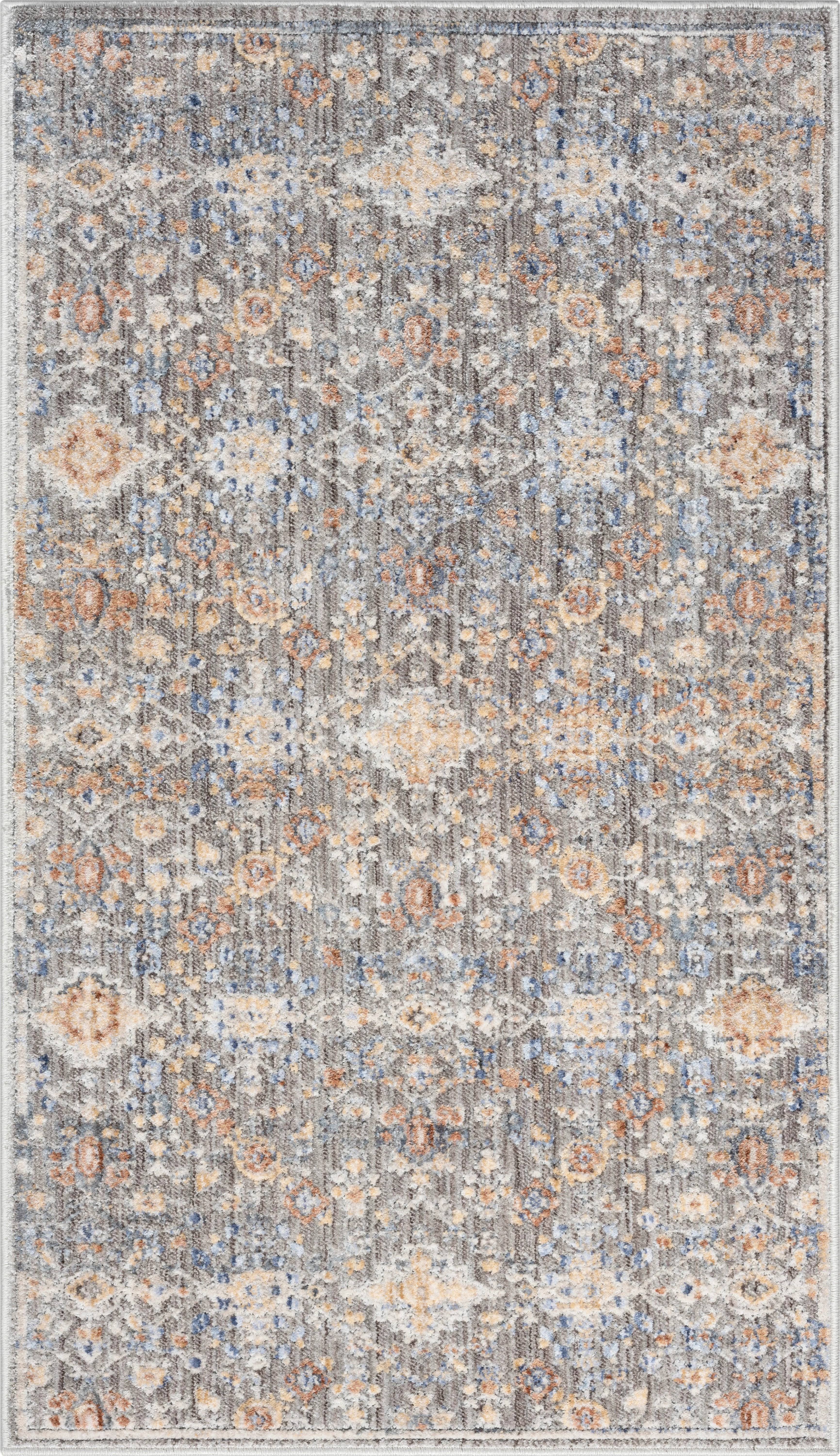 Nourison Timeless Classics Medallion Grey 2'6 inch x 4' Area Rug (3x4)