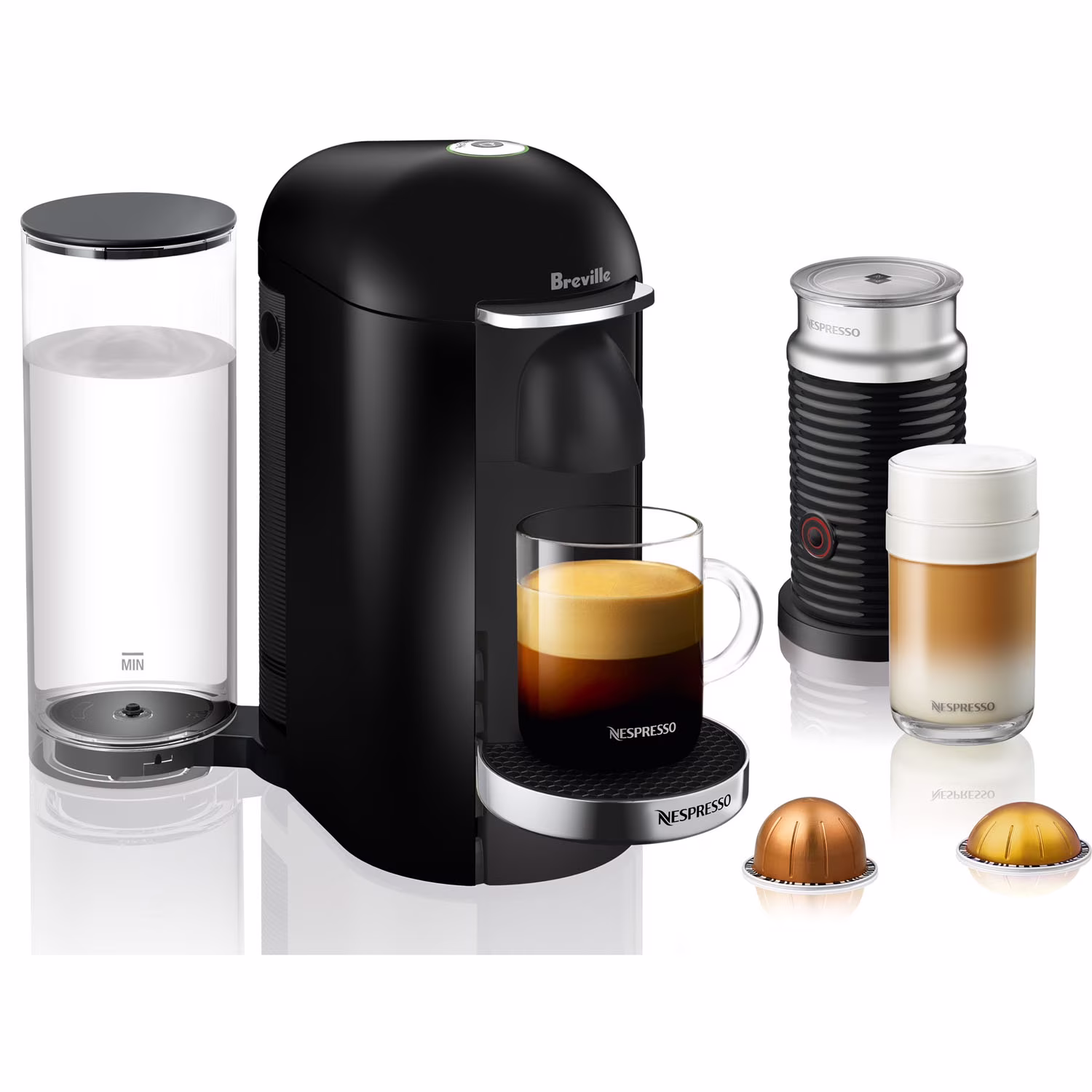 New VertuoPlus Deluxe Coffee and Espresso Single Serve Machine in Piano Black(Black)