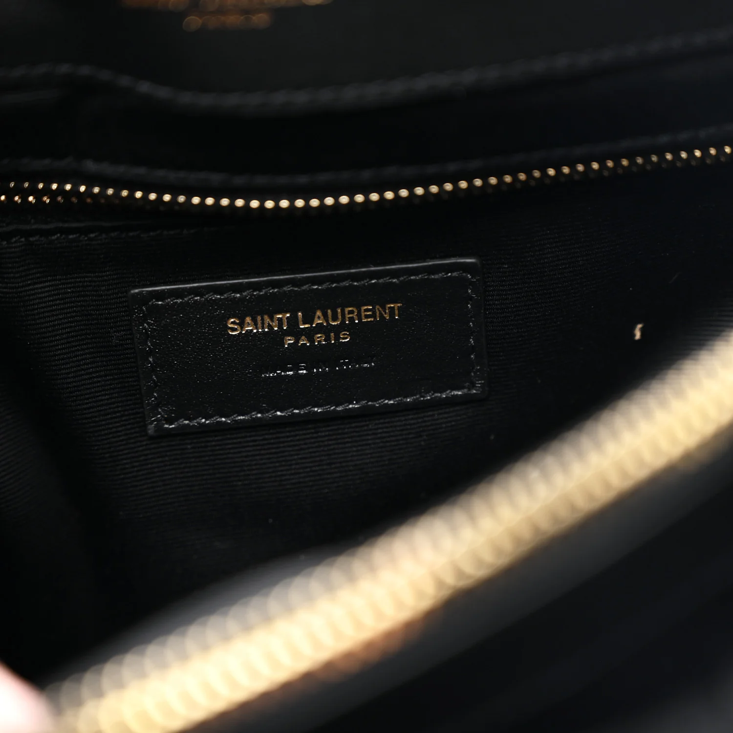Shearling Y Quilted Monogram Medium Loulou Chain Satchel Black