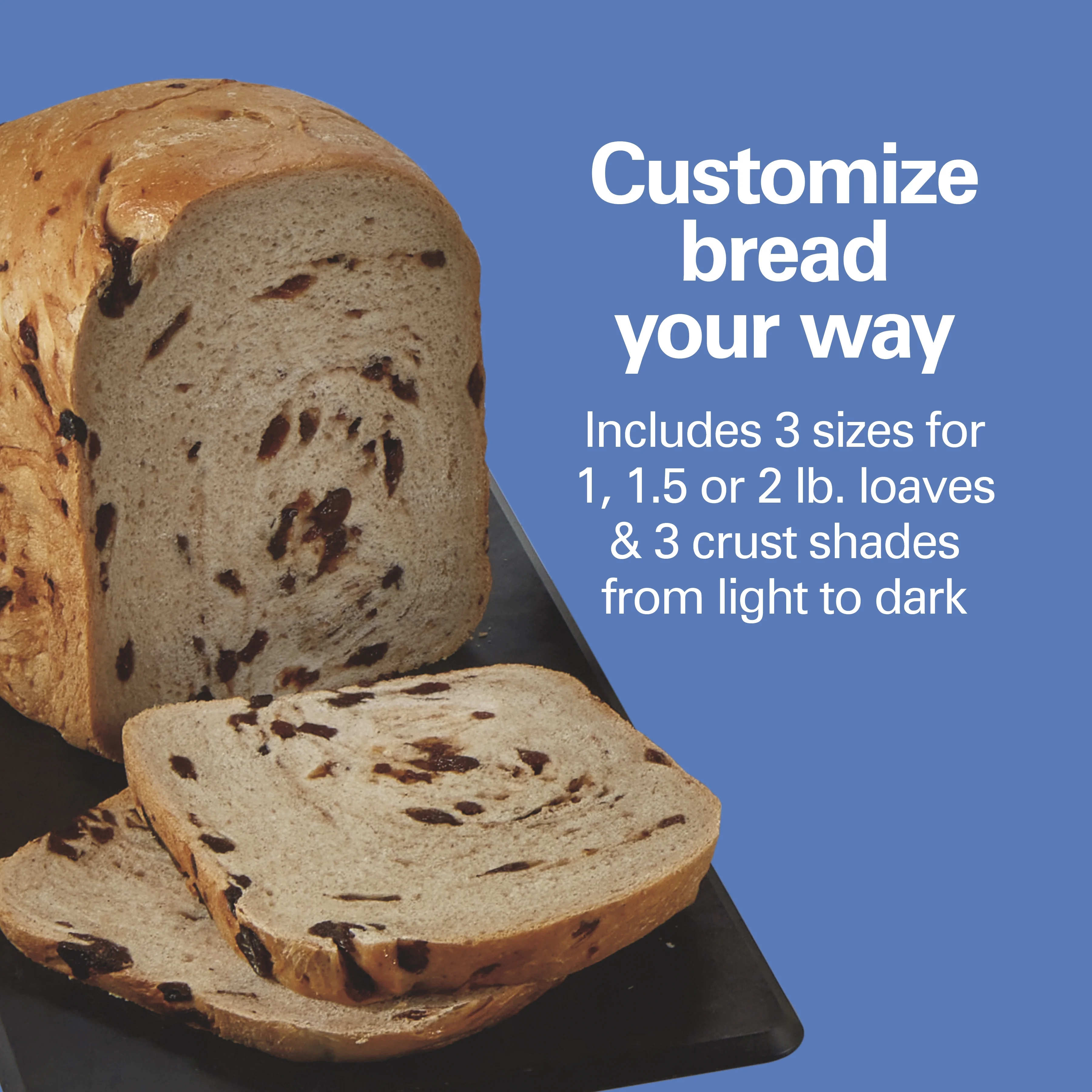 2 lb Bread Maker Machine, Artisan Dough Bread Maker with 14 Settings, Black Stainless Steel(Black) - Image 5