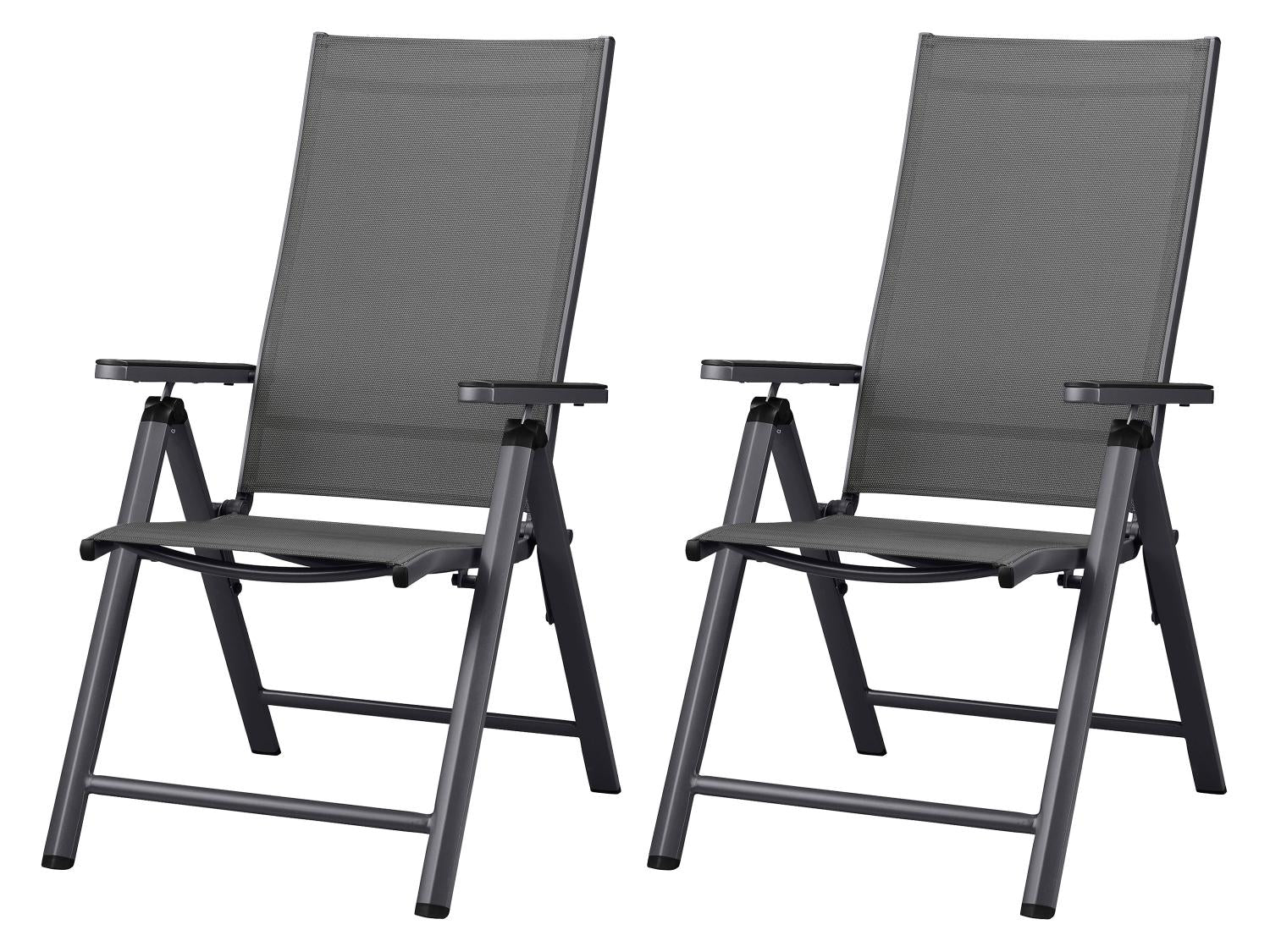 LIVARNO Lot de 2 fauteuils pliables Houston