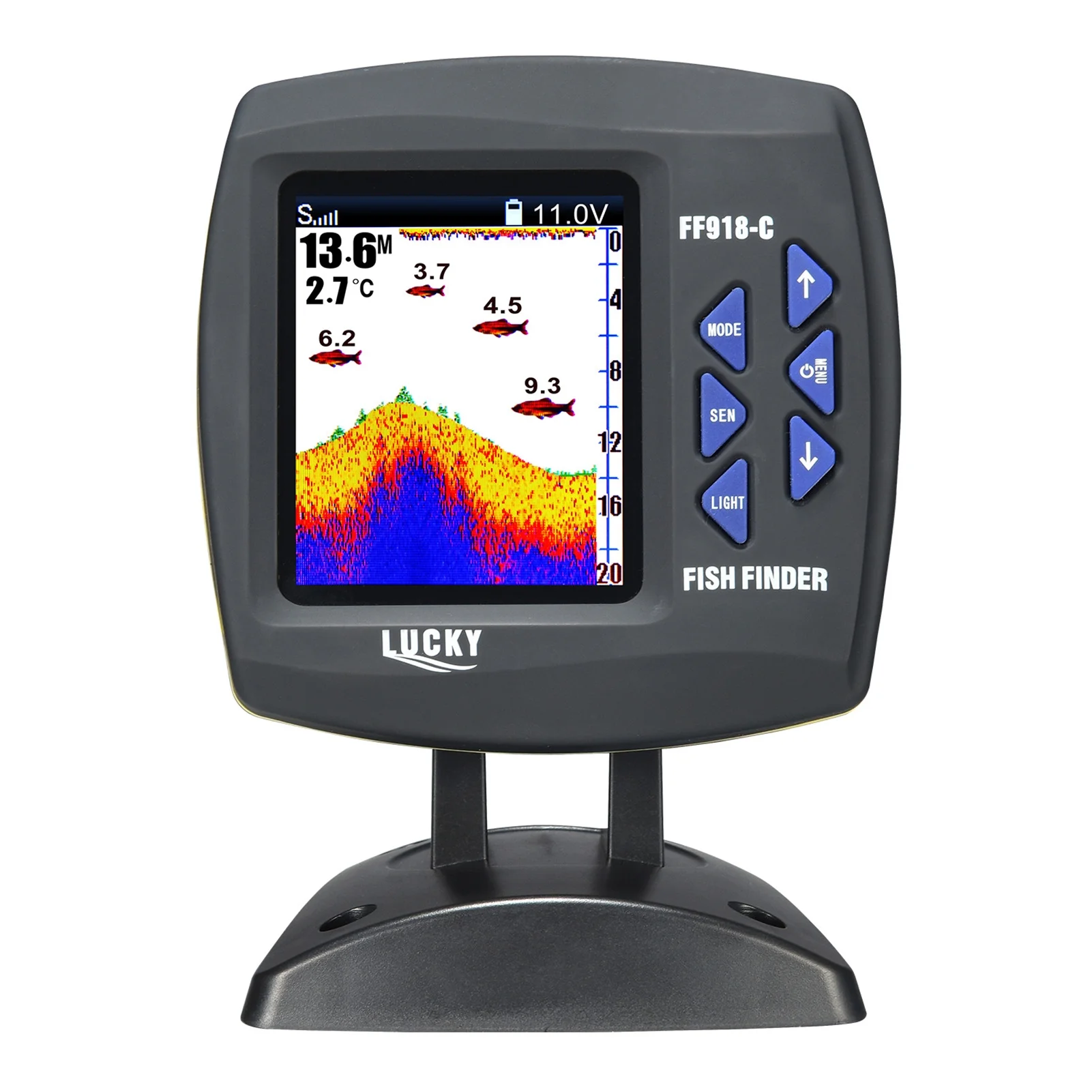 FF918-C Color LCD Screen Fish Finder 590ft Water Depth Boat Fish Finder - Image 3