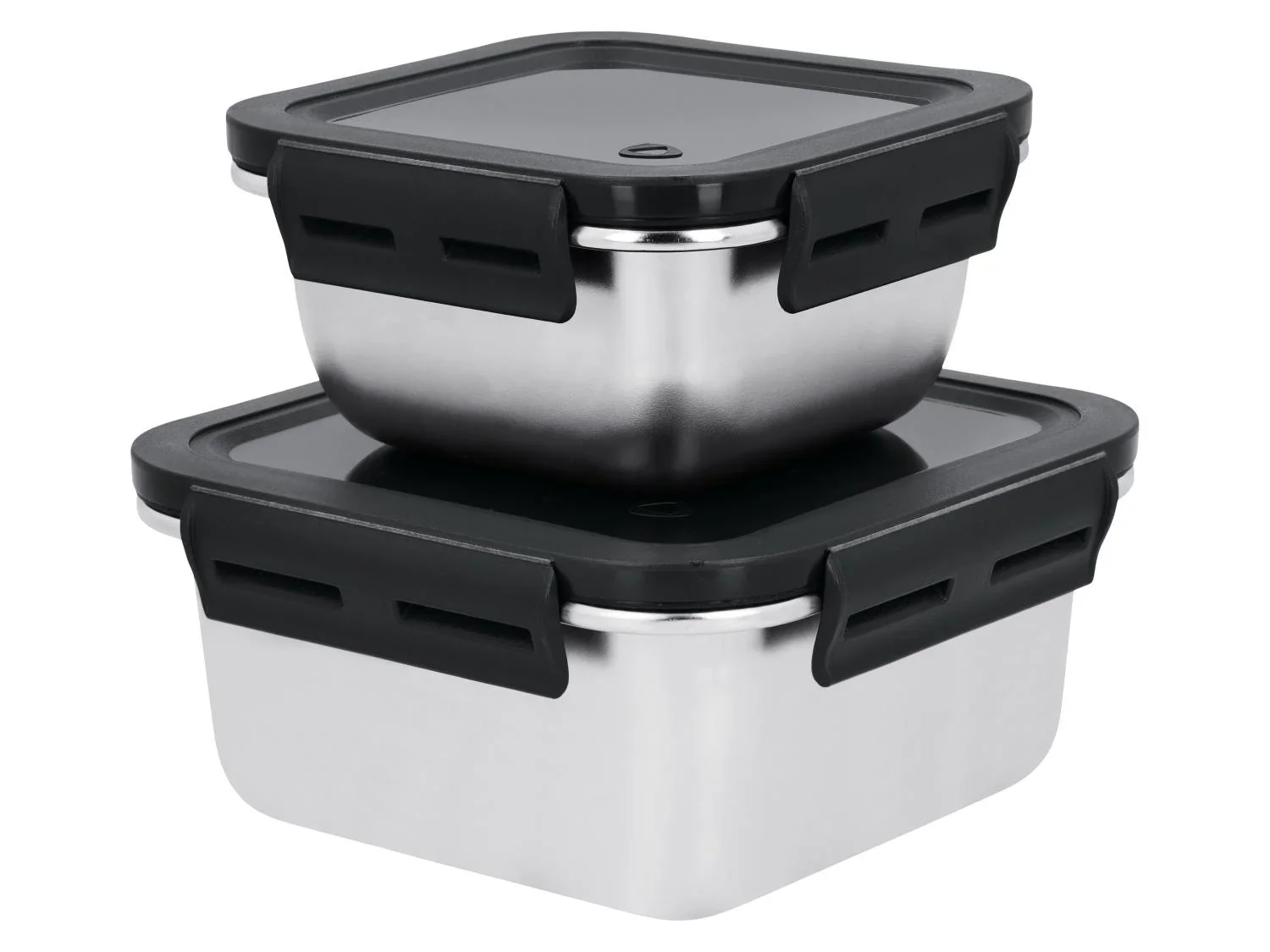 SILVERCREST Set de 2 botes de conservation en acier inoxydable