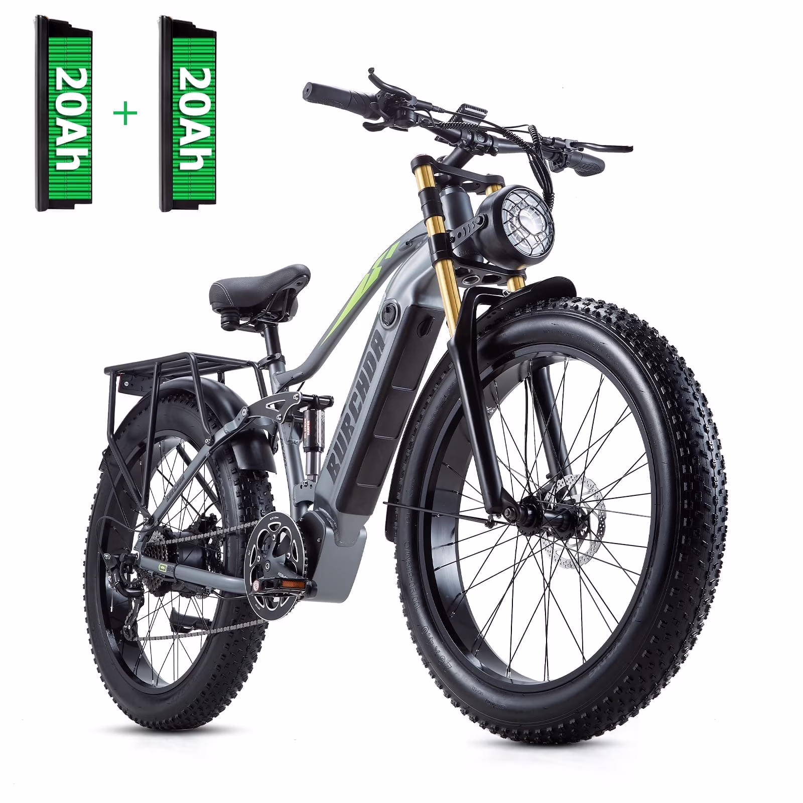 Electric Bike for Adults 26'', 1000W E-Mountain Bike 48V 30/20Ah UL2849 Removable Battery,Fat Tire Ebike up to 30MPH Off Road Beach Snow Electric Bicycles Full Suspension Dual Hydraulic Disc Brakes(RX80 20Ah) - Image 7