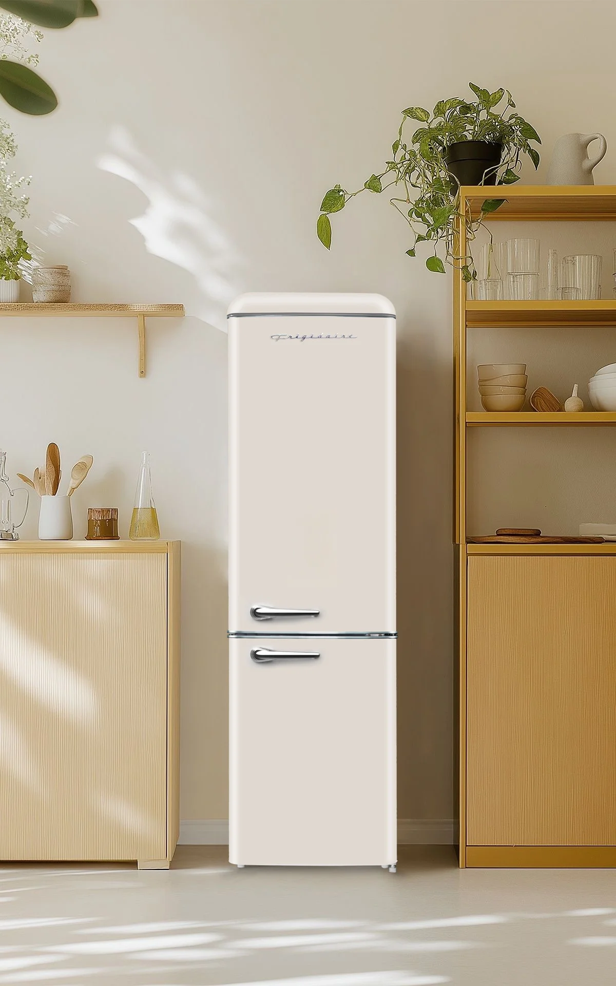 9.0 Cu. Ft. Bottom Mount Retro Refrigerator, Black(Black) - Image 10