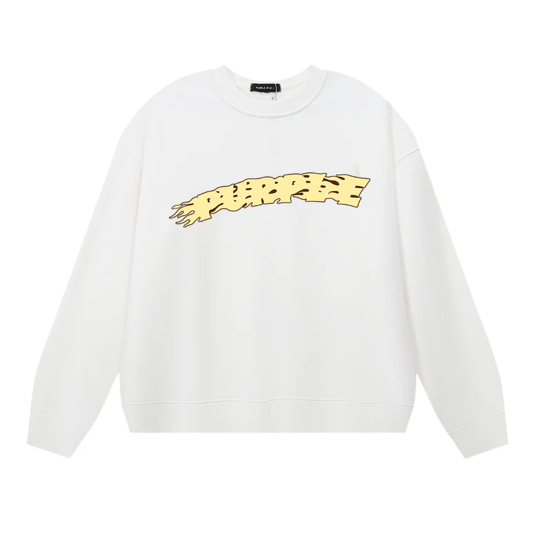 Purple Men's Long-Sleeve T-shirt Sweatshirt 1130
