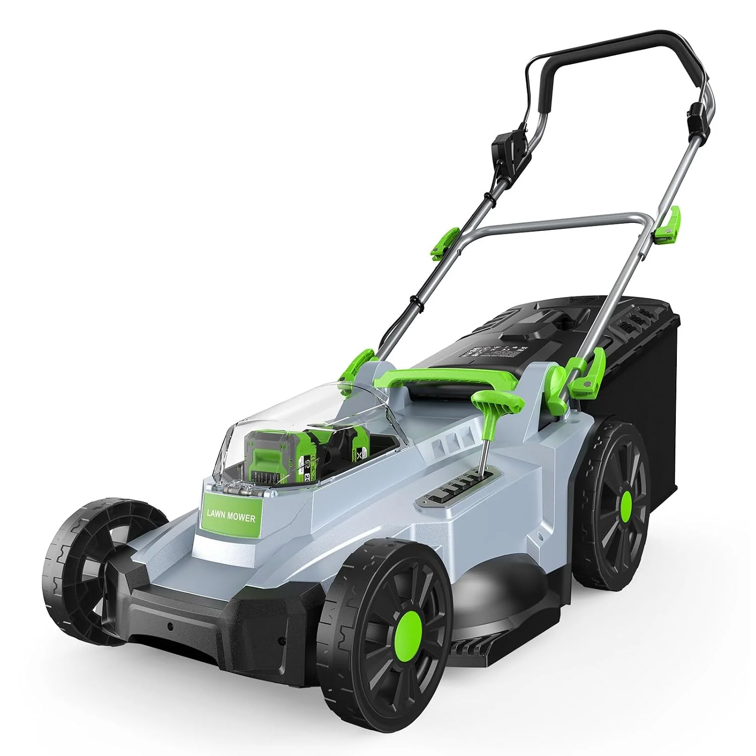 Cordless Lawn Mower, 17-Inch Walk Behind Lawn Mower for Garden