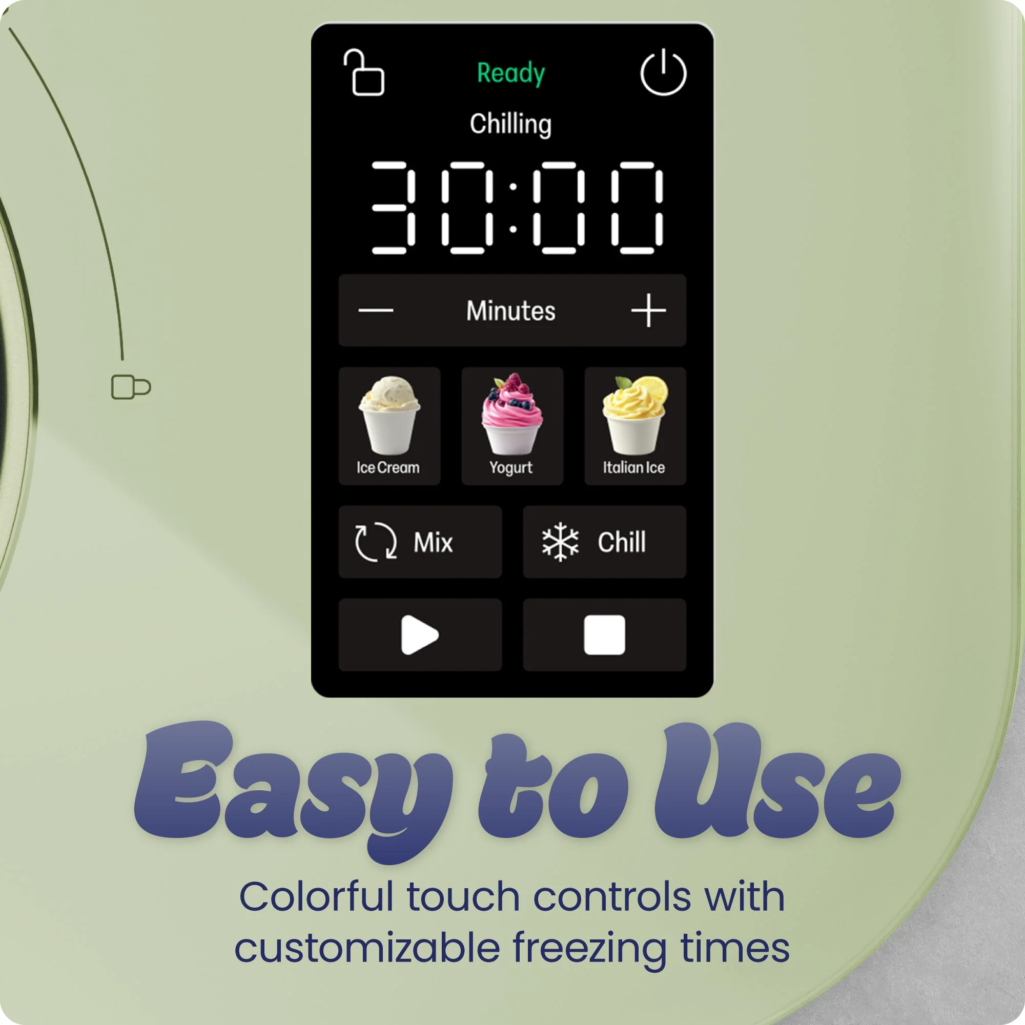 Iceman Trio Ice Cream Maker - Pistachio