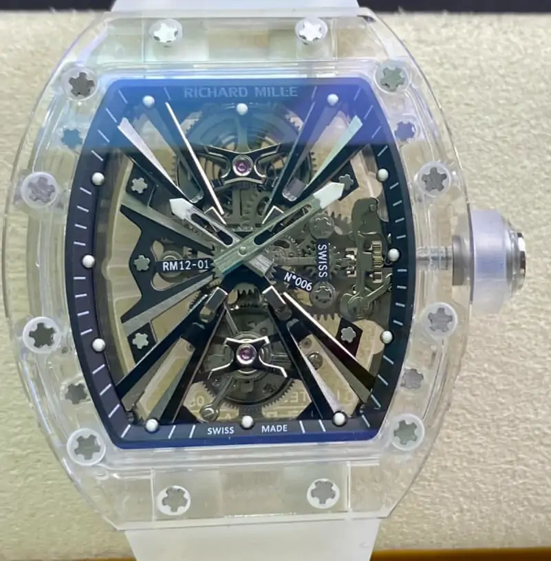 Richard Mille RM12-01 RM Factory Transparent White Strap