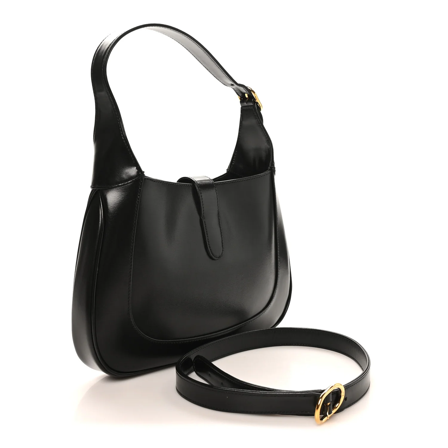 Boarded Dyana Lux Calfskin Small Jackie 1961 Hobo Black