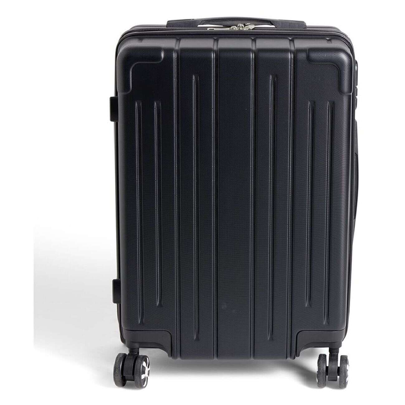 Valise cabine trolley à roulettes noir 38L petit modèle