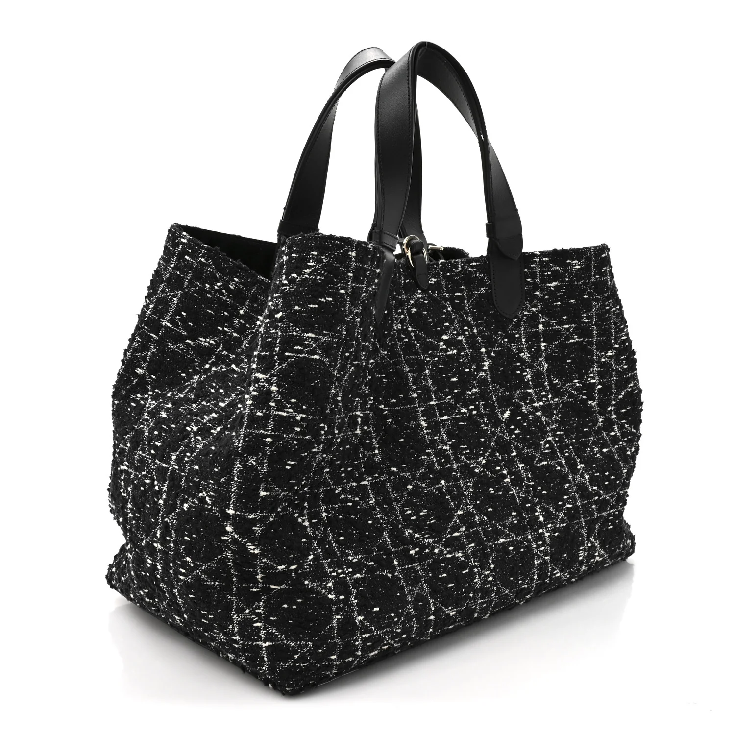 Tweed Cannage Large Toujours Black White