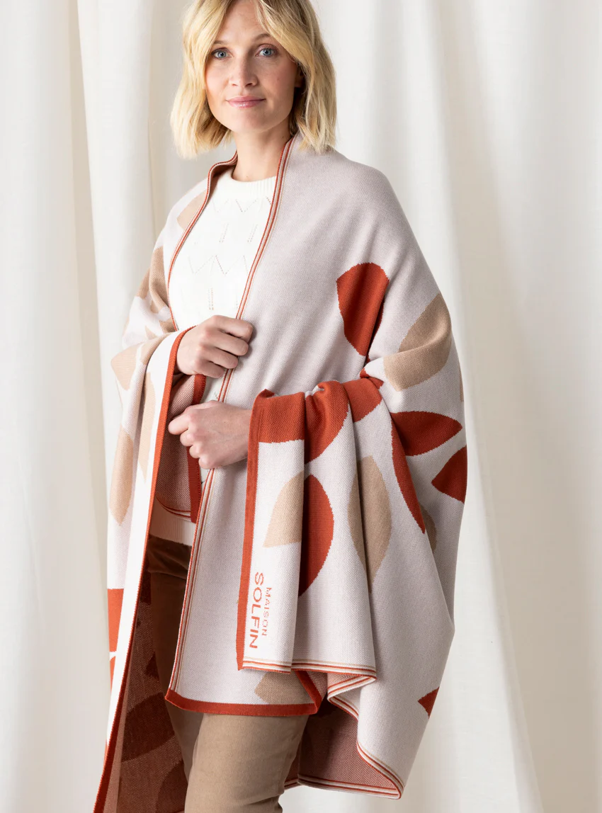 Plaid adulte en laine mérinos beige