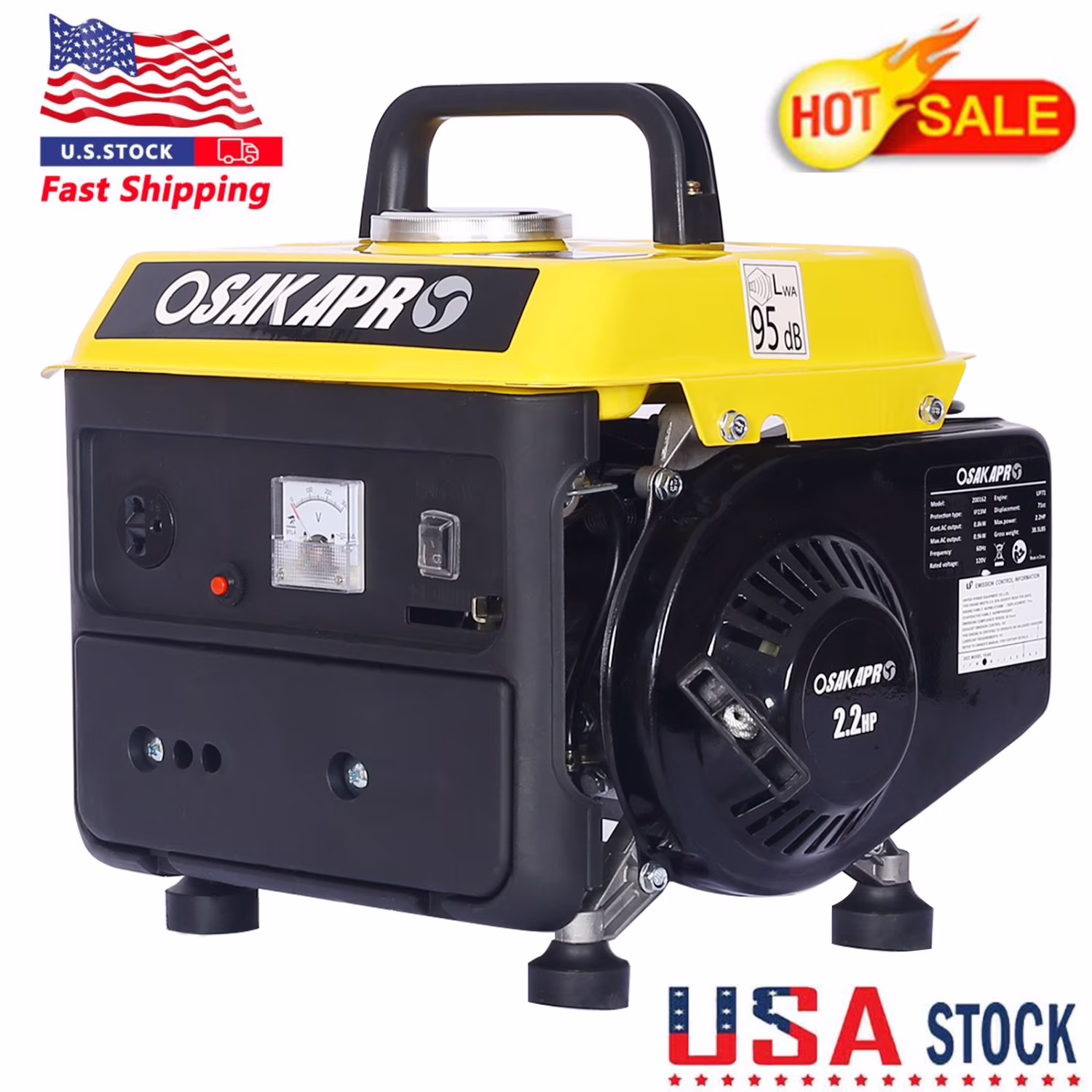 Clearance! 10PCS Portable Generator, Outdoor Generator Low Noise, Gas Powered Generator, Generators for Home Use
