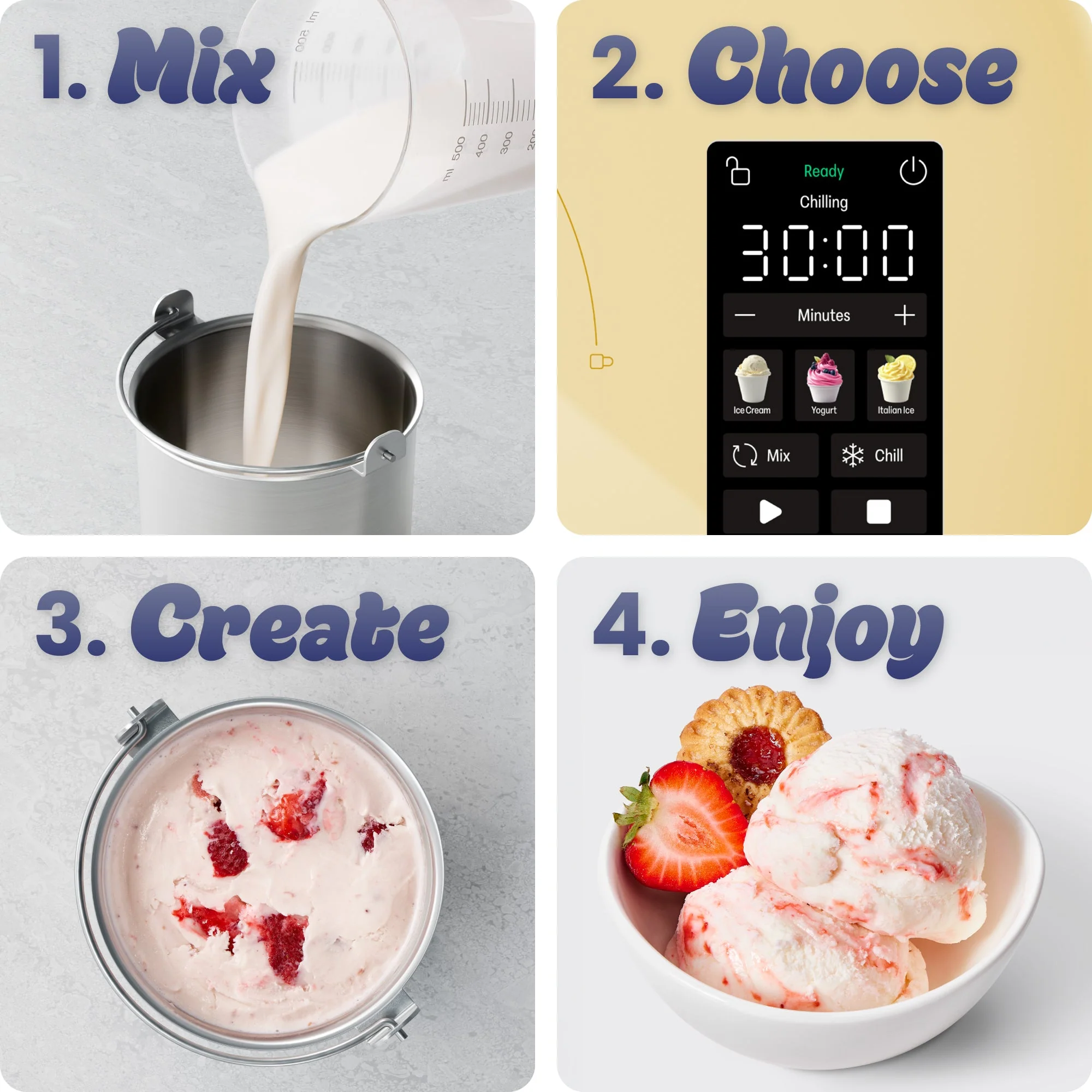 Iceman Trio Ice Cream Maker - Butter