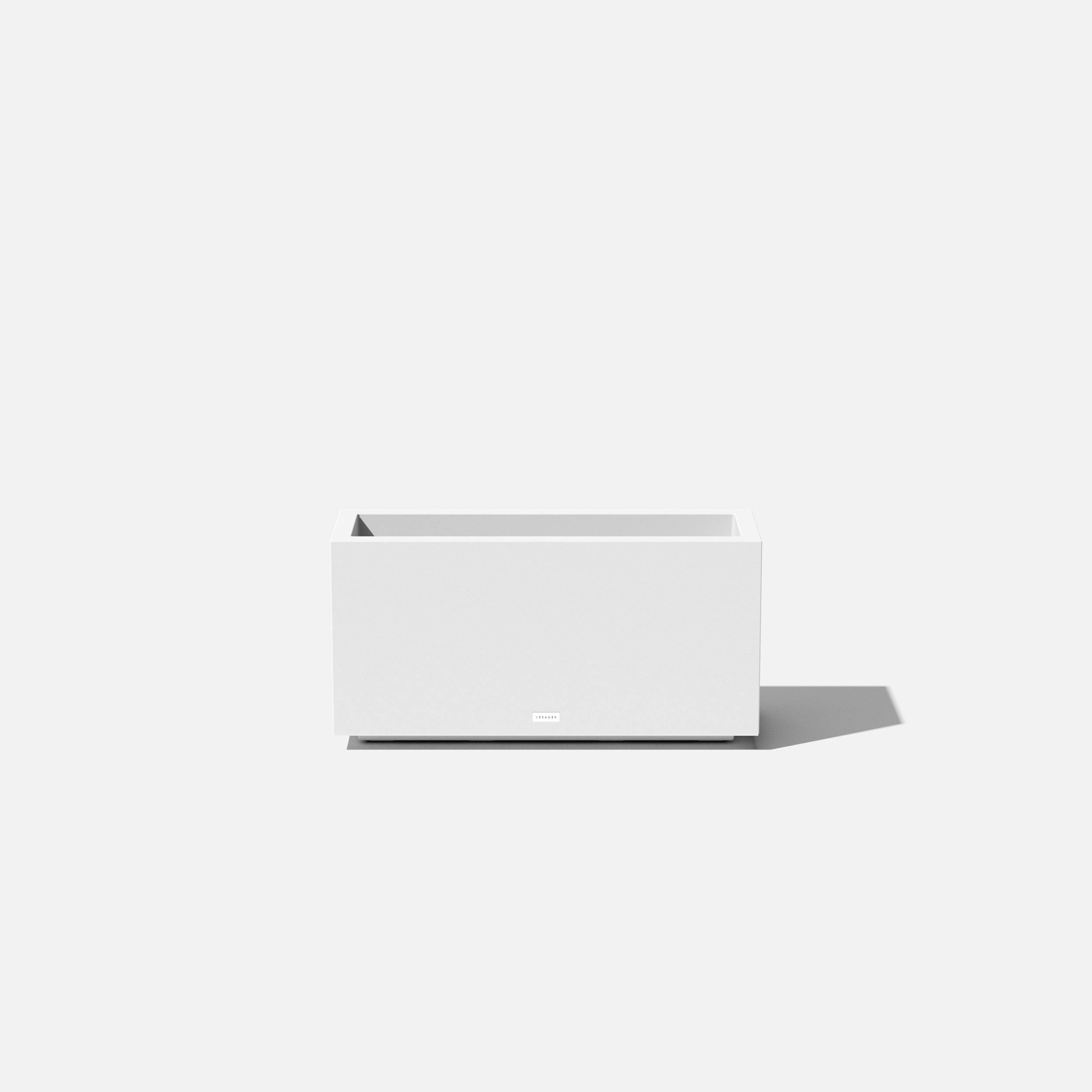 Veradek Metallic Series Long Box Planter White