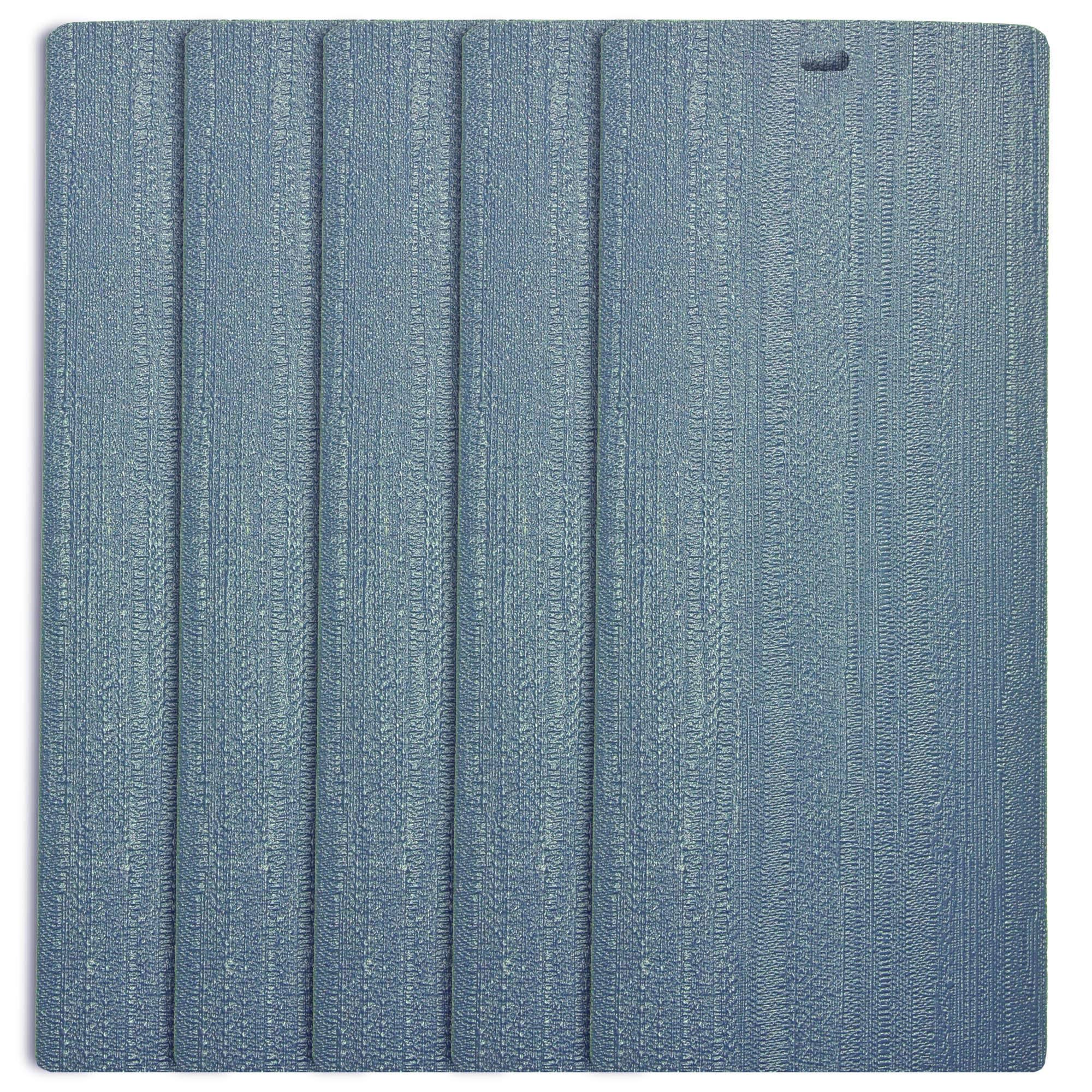 Dalix Arctic Blue Vertical Blind Texture Slats Window Size 70.5 Qty 5 Pack