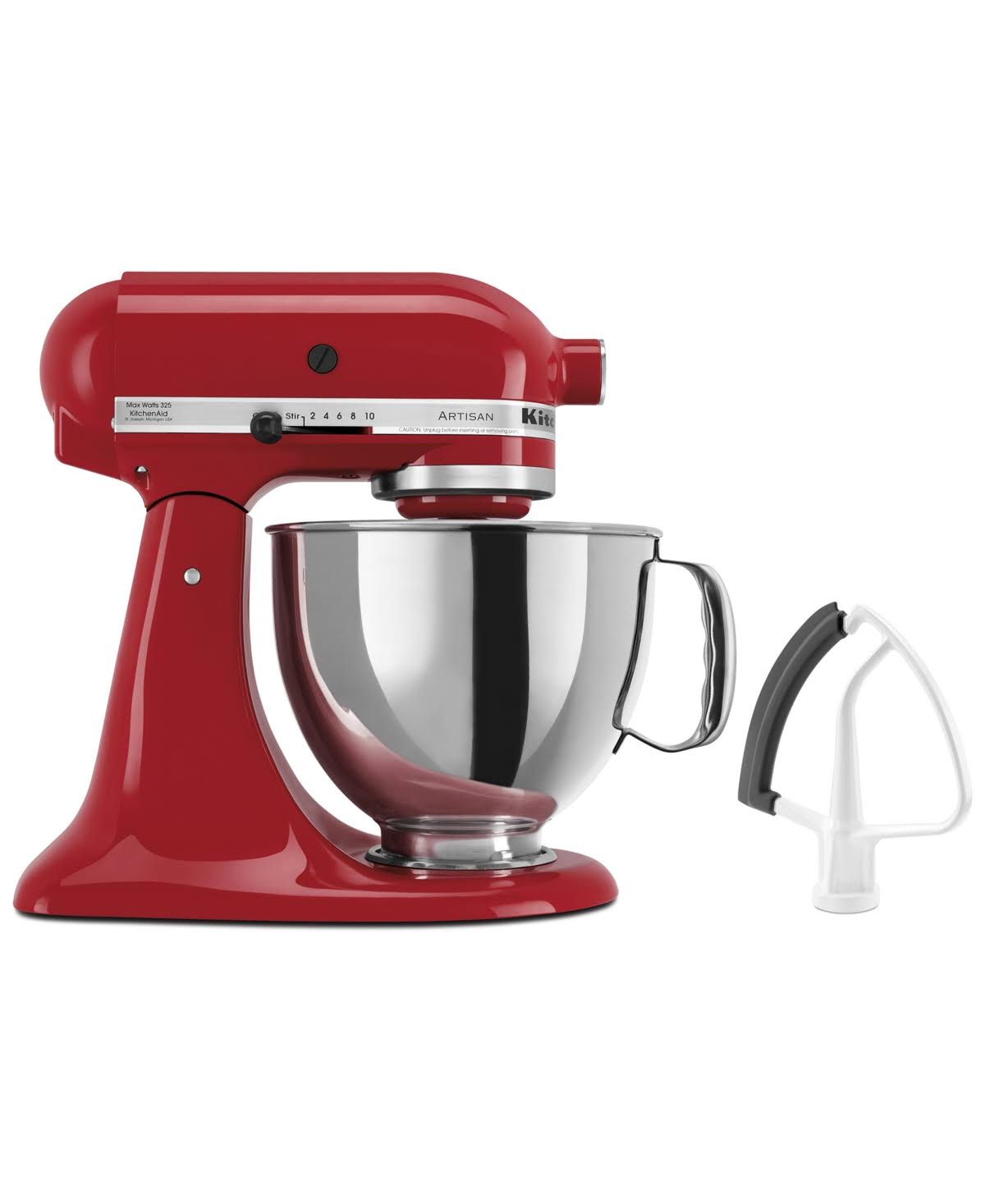 KitchenAid Artisan Series 5 Quart Tilt-Head Stand Mixer with Flex Edge Beater, Empire Red (ksm150feer)