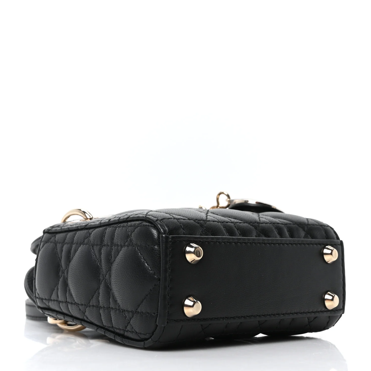 Lambskin Cannage Micro Lady Dior Black
