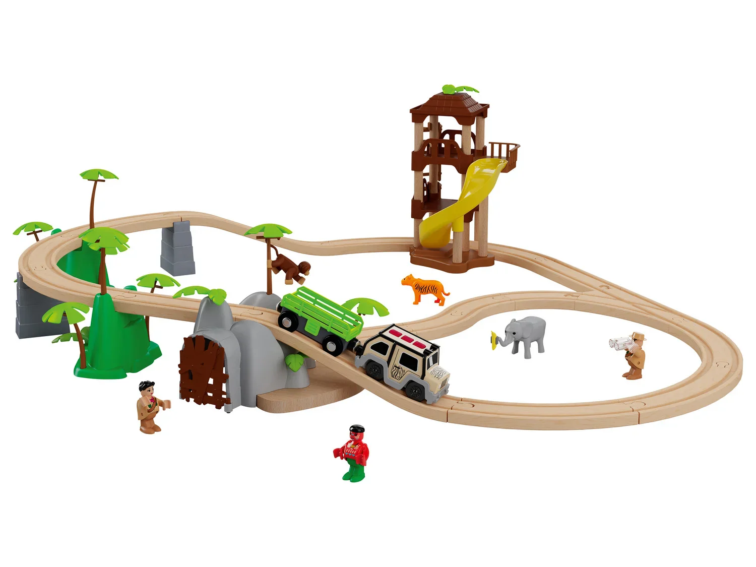 Playtive Set de chemin de train en bois
