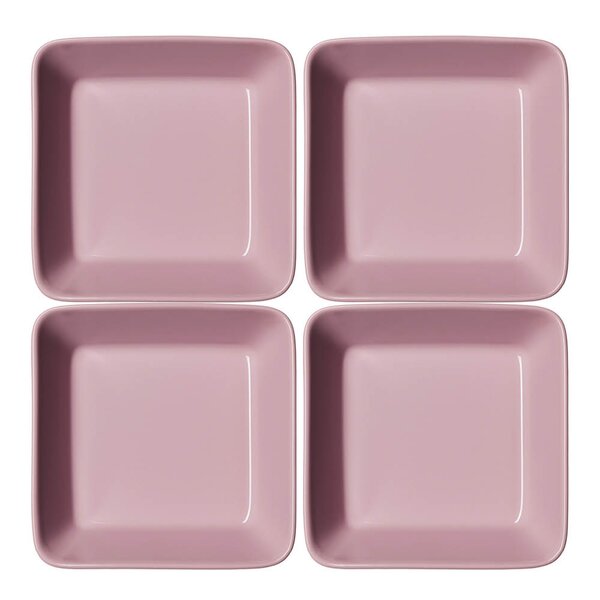 Teema fat 12x12 cm 4 stk rose