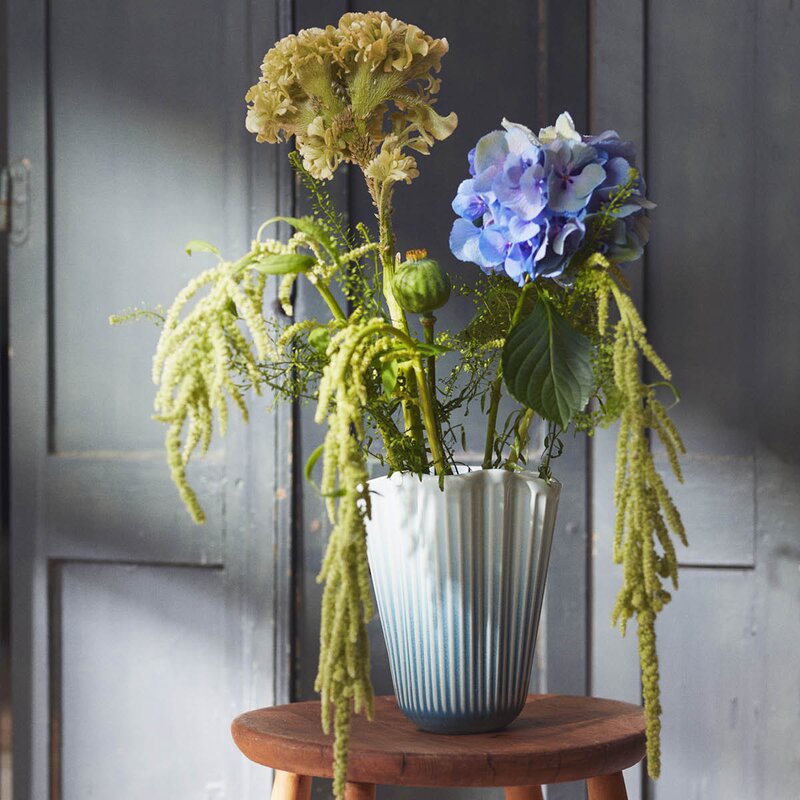 Hammershøi unfold vase 20,5 cm blå