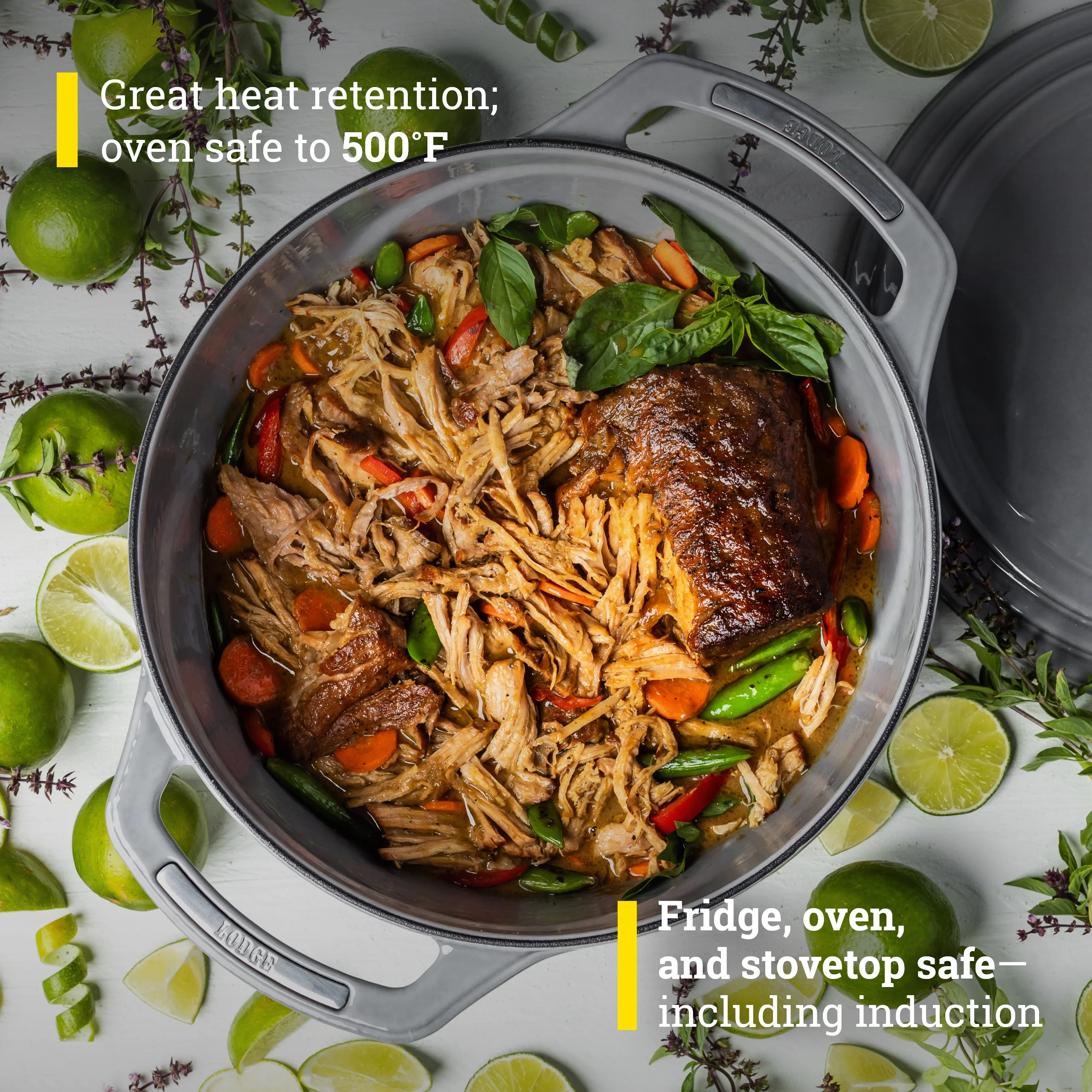 Lodge USA Enamel Dutch Oven 7.5 Qt., Moonstruck