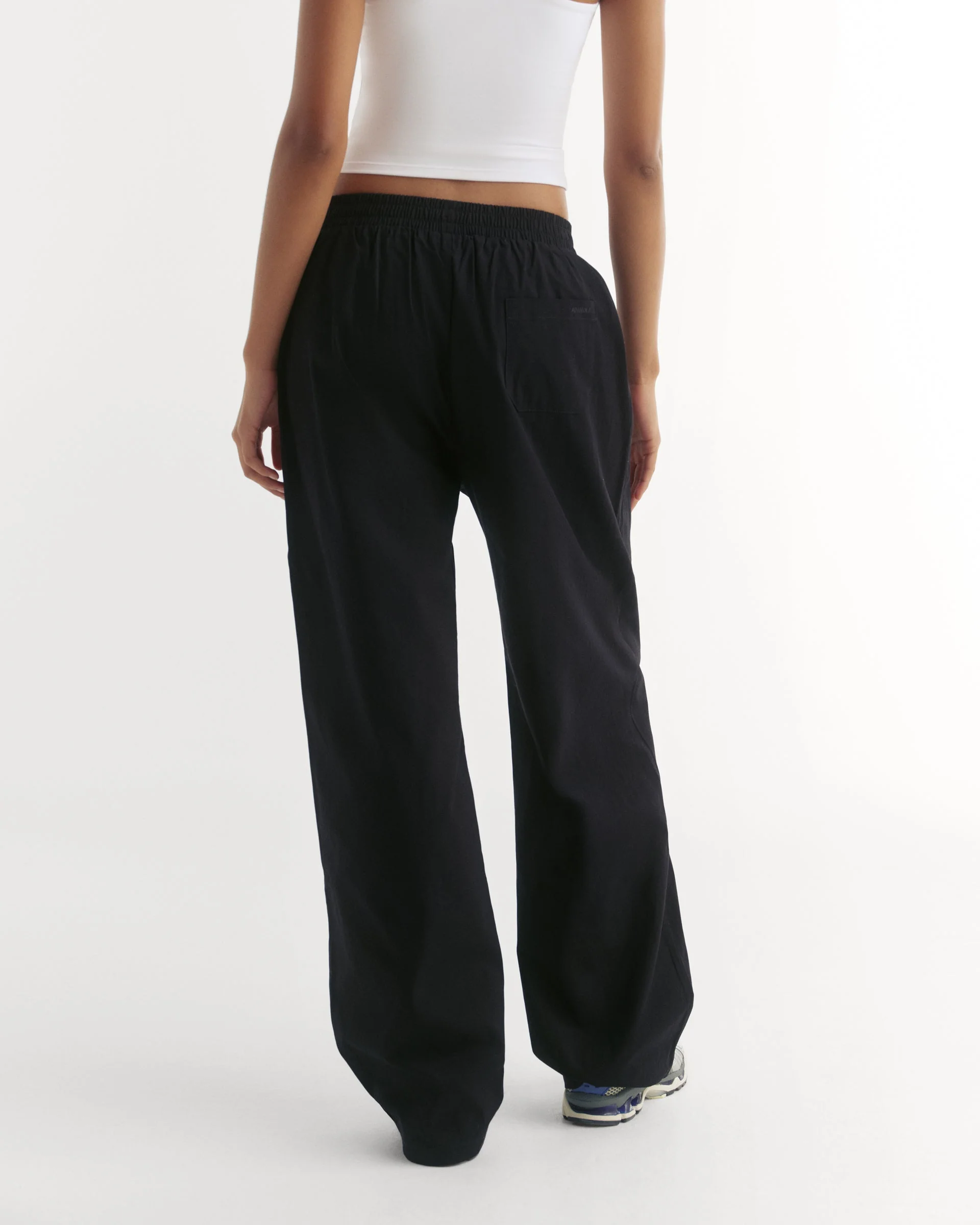 Cotton Pull on Pants - Black