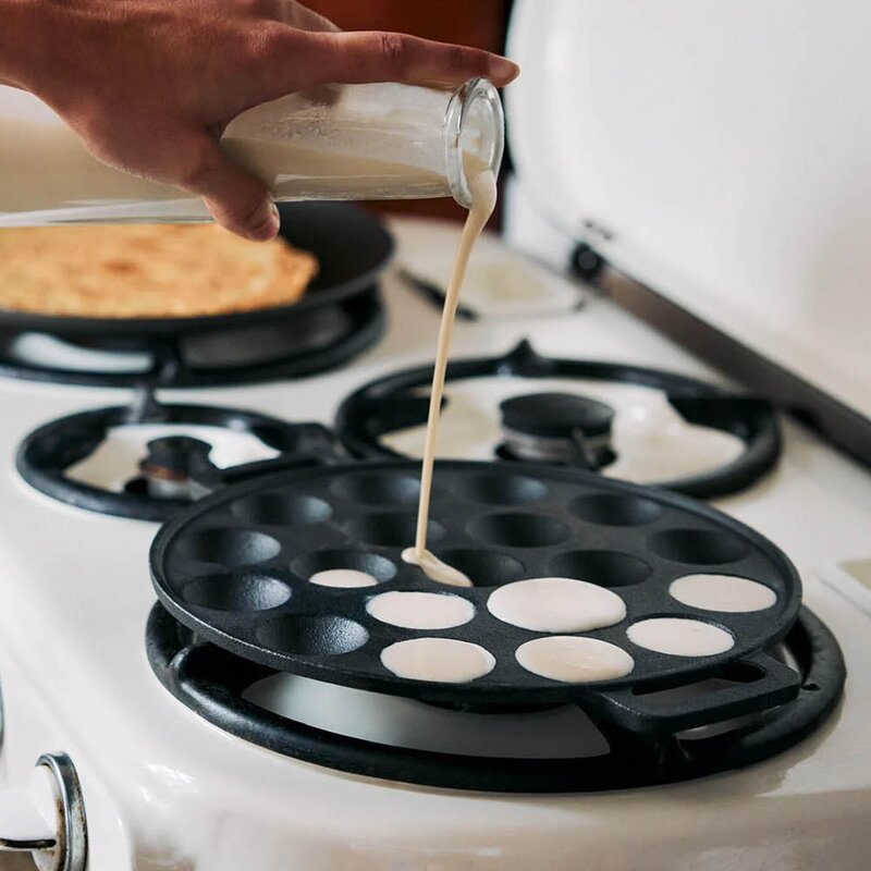 Poffertjes/munkepanne 19 hull 24 cm støpejern