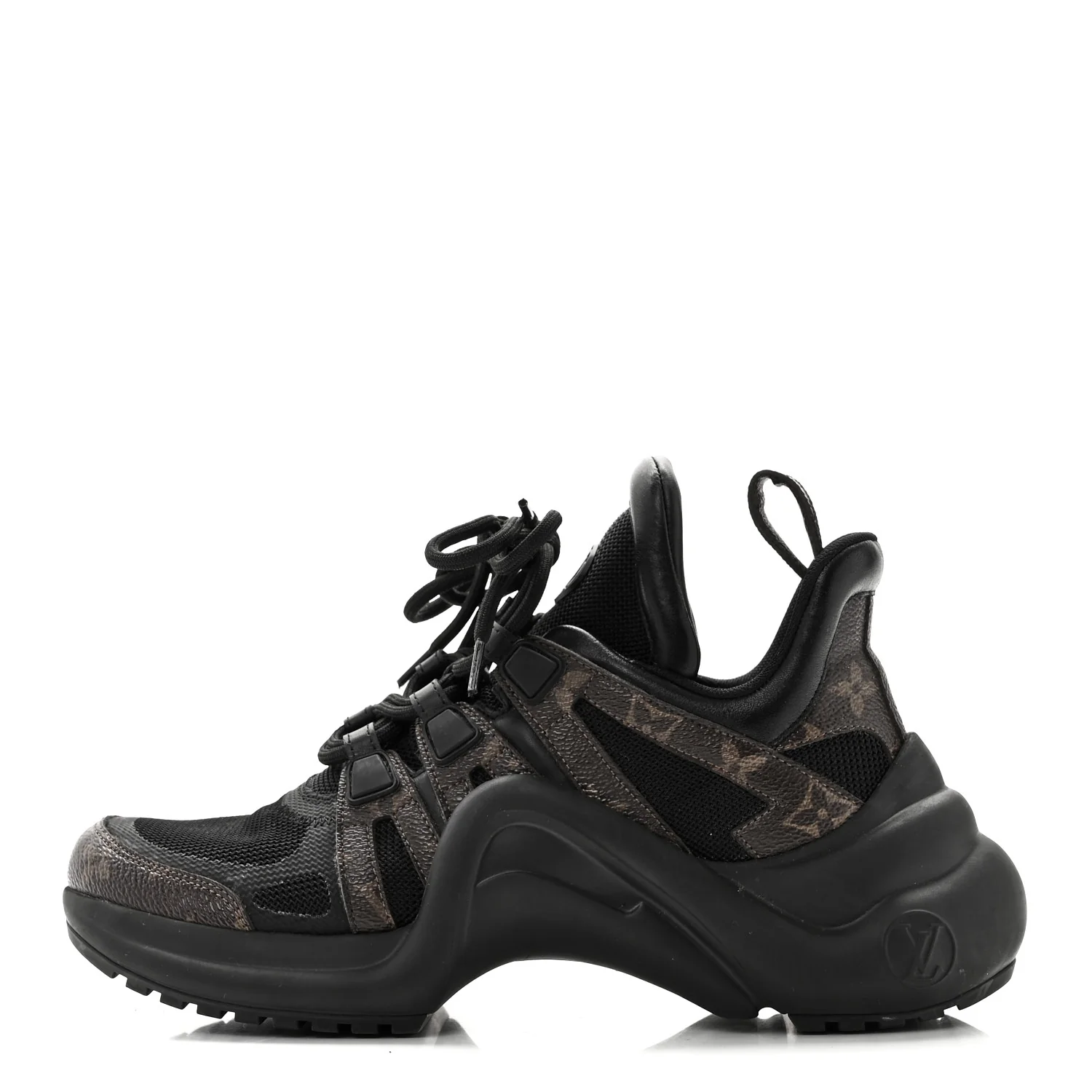 Calfskin Patent Monogram LV Archlight Sneakers 38 Black