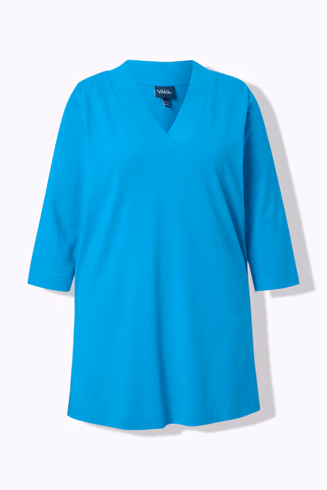 Stretch A-Line 3/4 Sleeve Knit Top