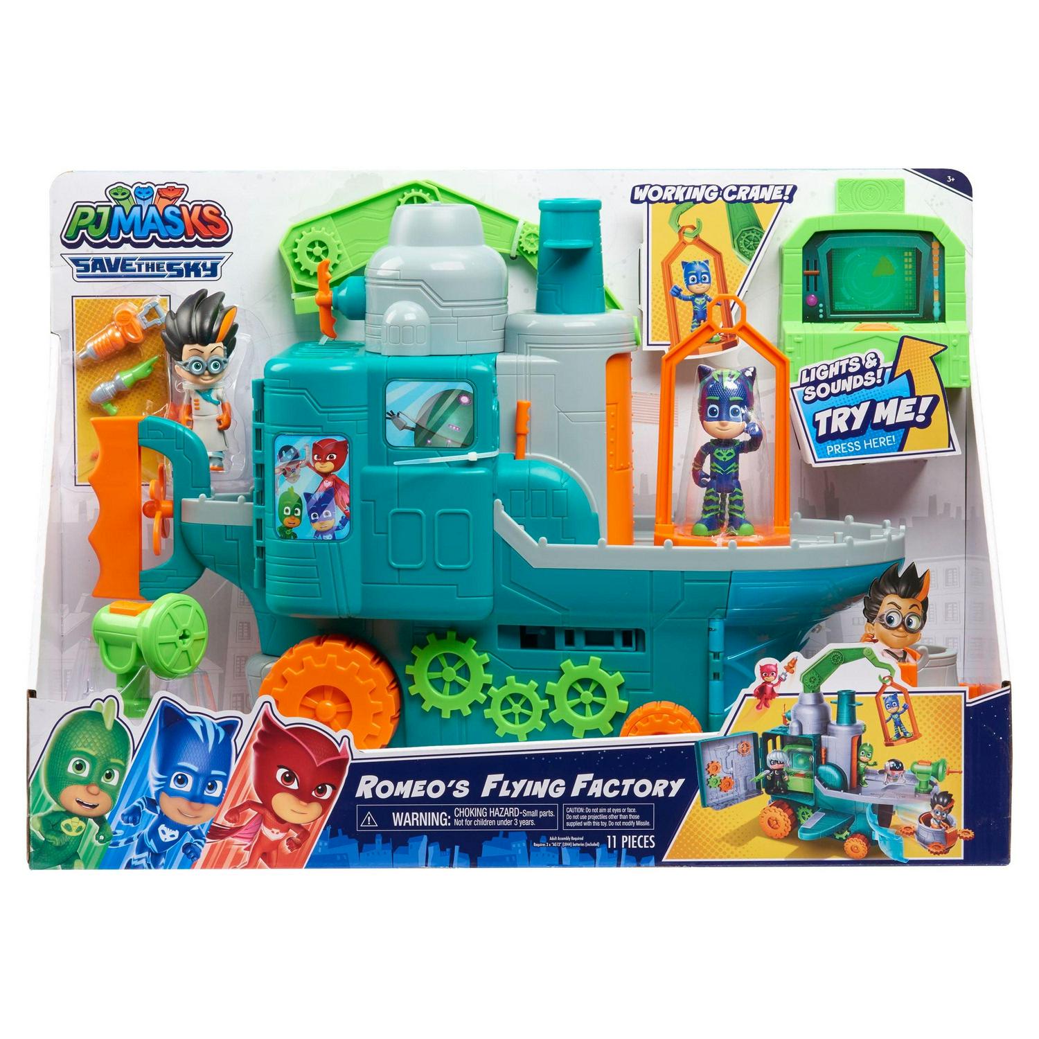 Romeo-s Flying Factory Playset with Lights. Sounds. and Secret Compartment. Kids Toys for Ages 3 Up. Gifts and Presents - Image 6