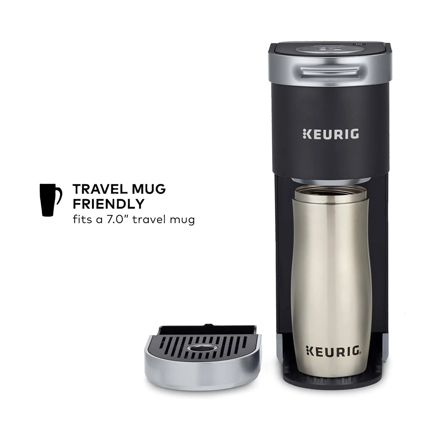 K-Mini Plus Single Serve Coffee Maker with K-Cup Pod (Black)(13.52" x 5.79" x 14.76") - Image 7