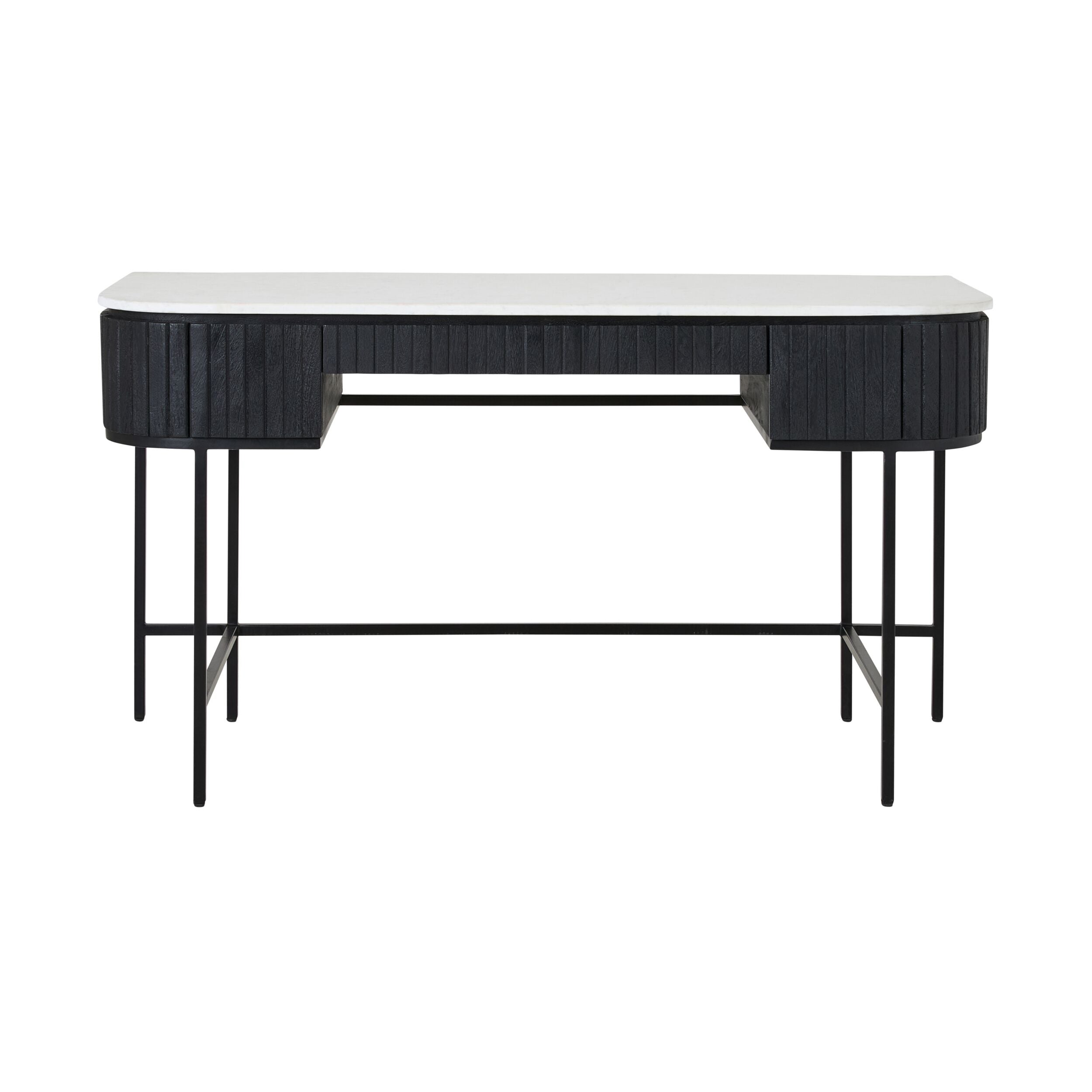Deva Large 3 drawer Desk Black