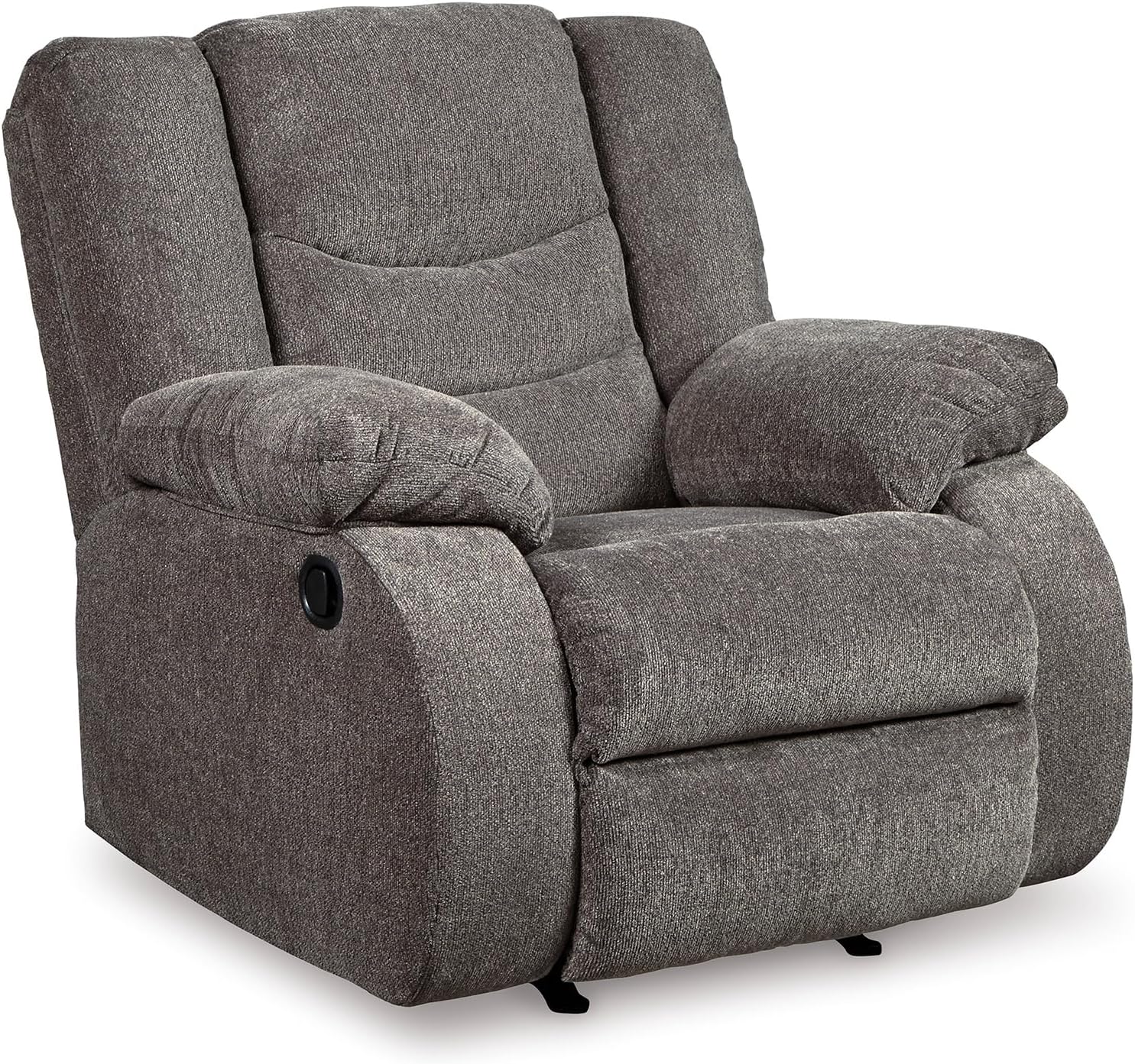 Signature Design by Ashley Tulen Contemporary Rocker Recliner, Gentle Rocking Motion, Pull Tab Reclining, Fabric Upholstery, 39