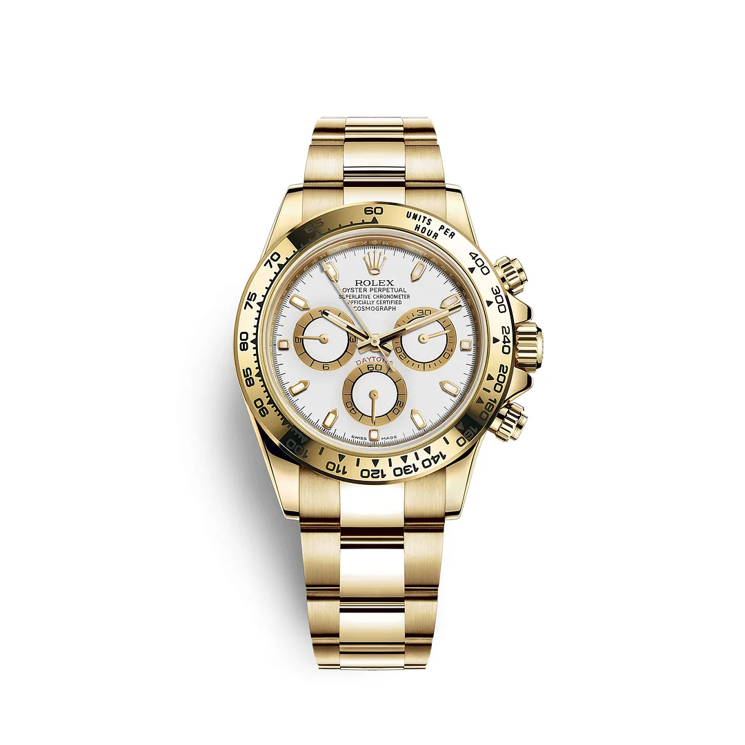 [Super Clone]Rolex Daytona Yellow Gold / White / Oyster m126508-0001