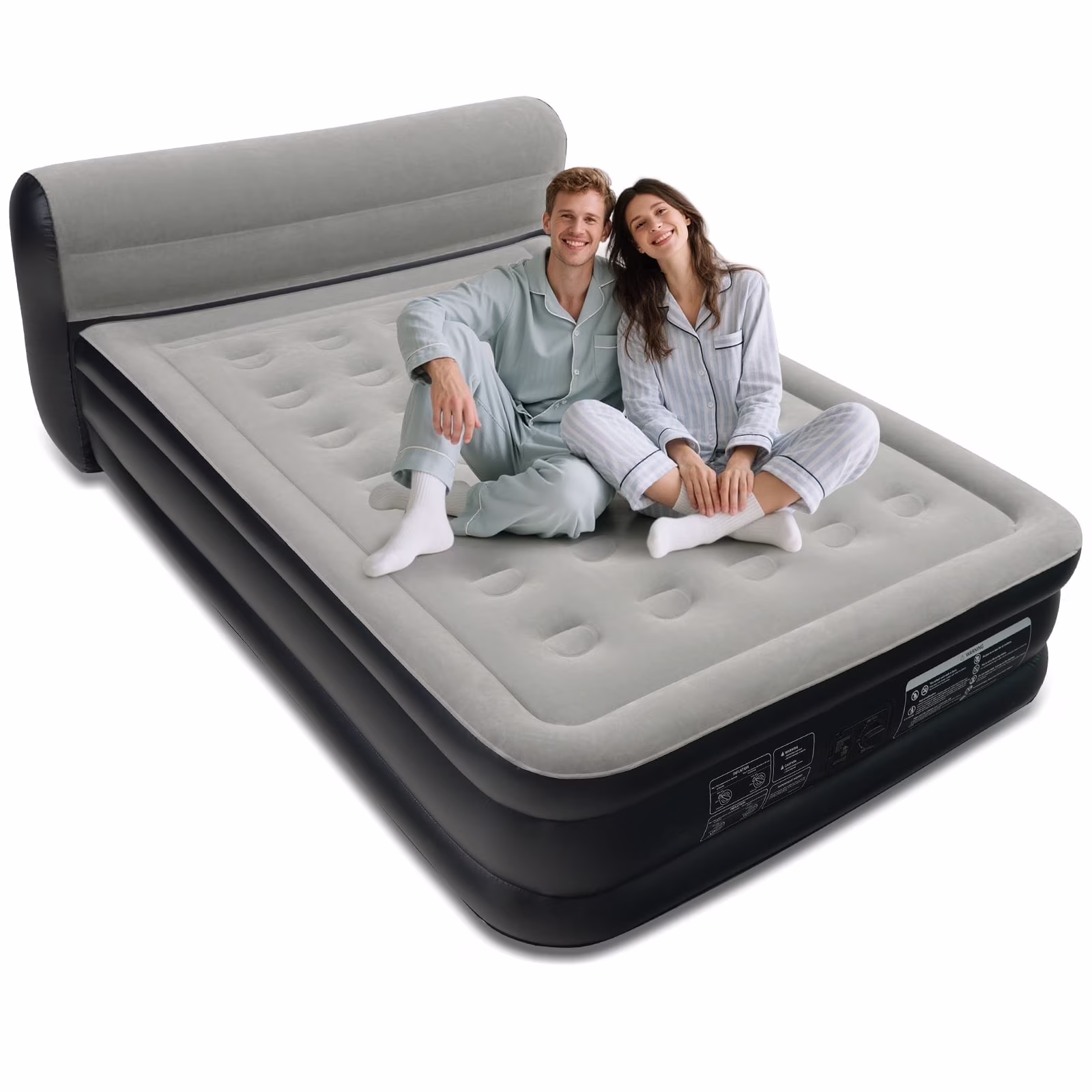 EGGORY King Size Air Mattress with Built - in Pump Inflatable Air Beds, Puncture - Resistant for Camping & Trip & Home