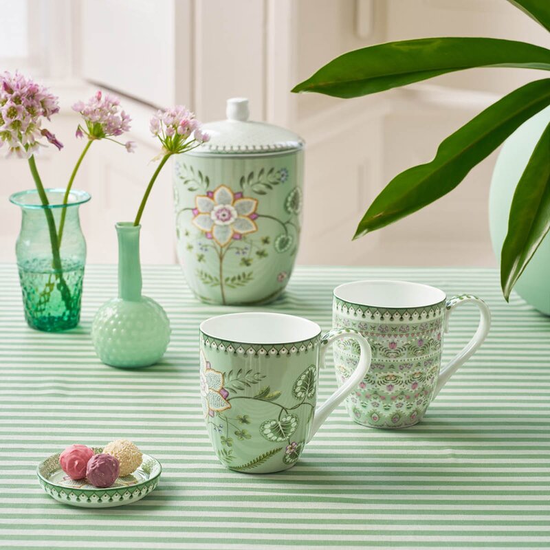 Lilly & Lotus krus XL 45 cl 2 stk lysegrønn