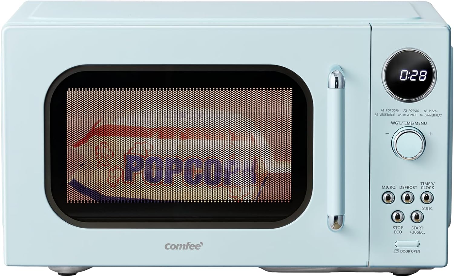 COMFEE' Countertop Microwave Oven 0.7 Cu.Ft, 700W, White, 11 Power Levels